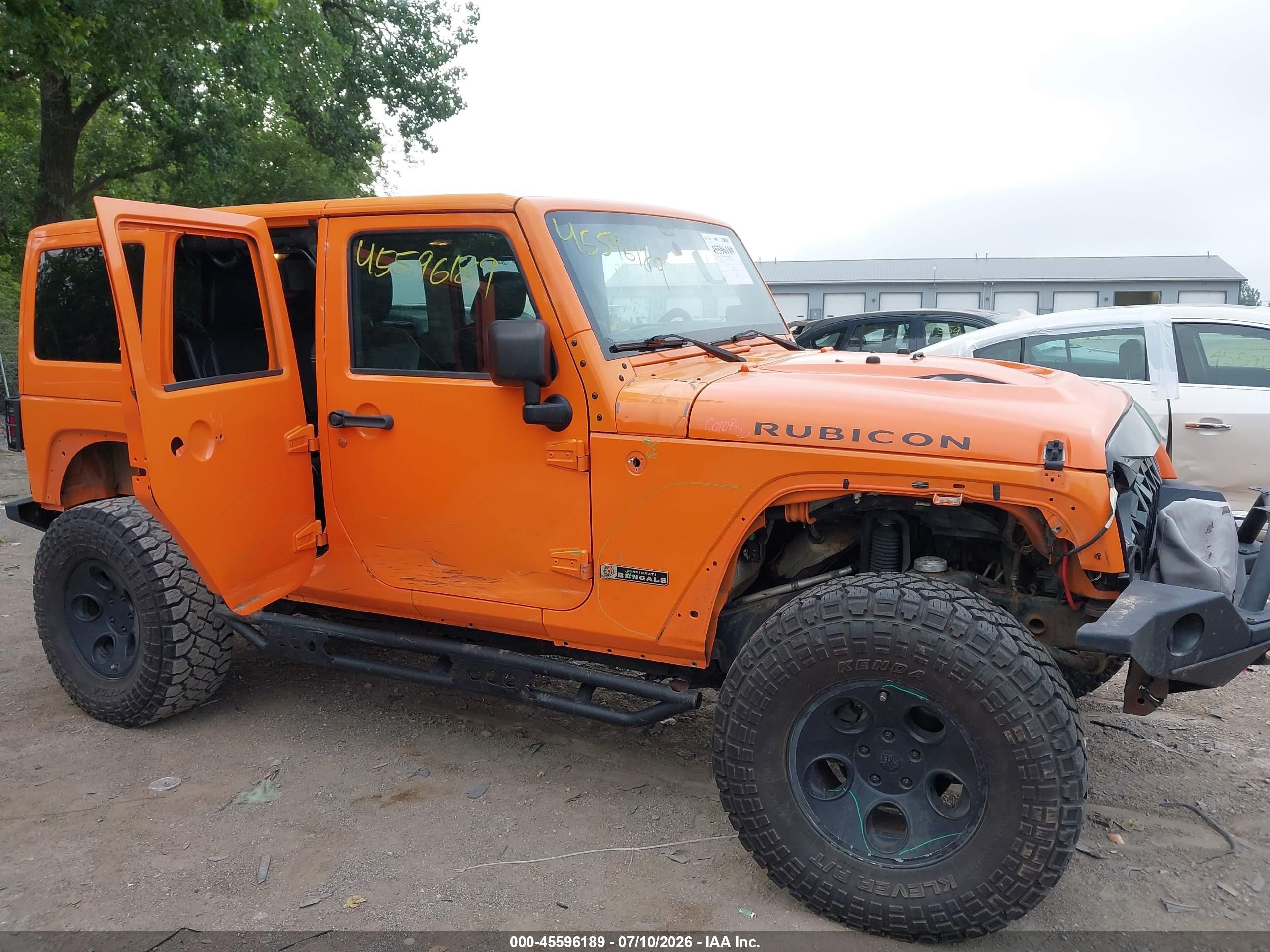 2013 Jeep Wrangler Unlimited Rubicon Orange vin: 1C4BJWFG4DL524852