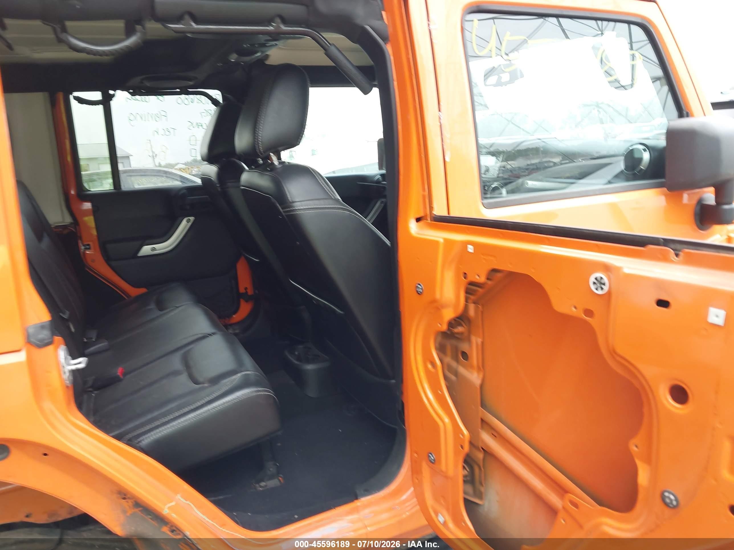 2013 Jeep Wrangler Unlimited Rubicon Orange vin: 1C4BJWFG4DL524852