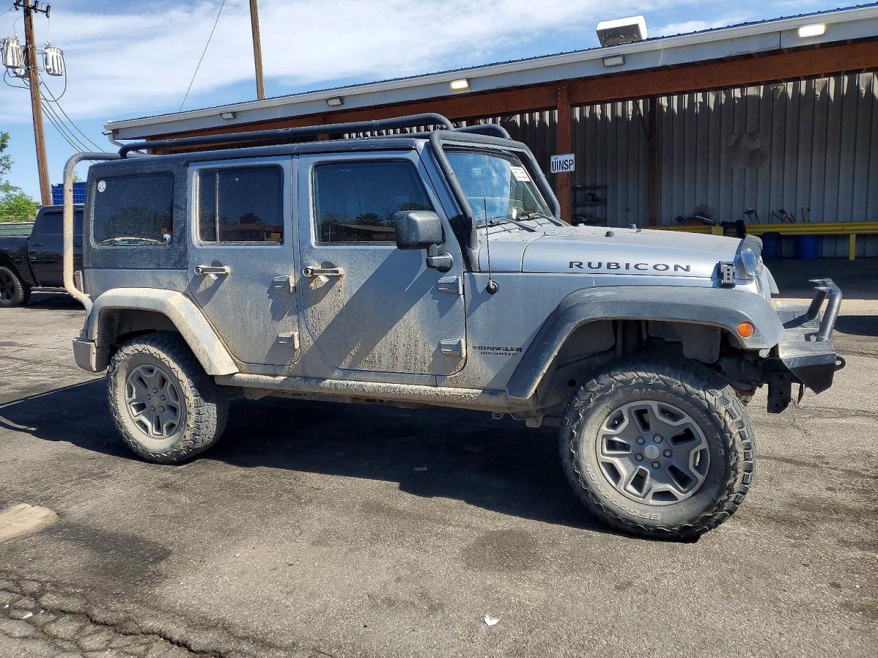 2014 Jeep Wrangler Unlimited Rubicon Silver vin: 1C4BJWFG4EL166833