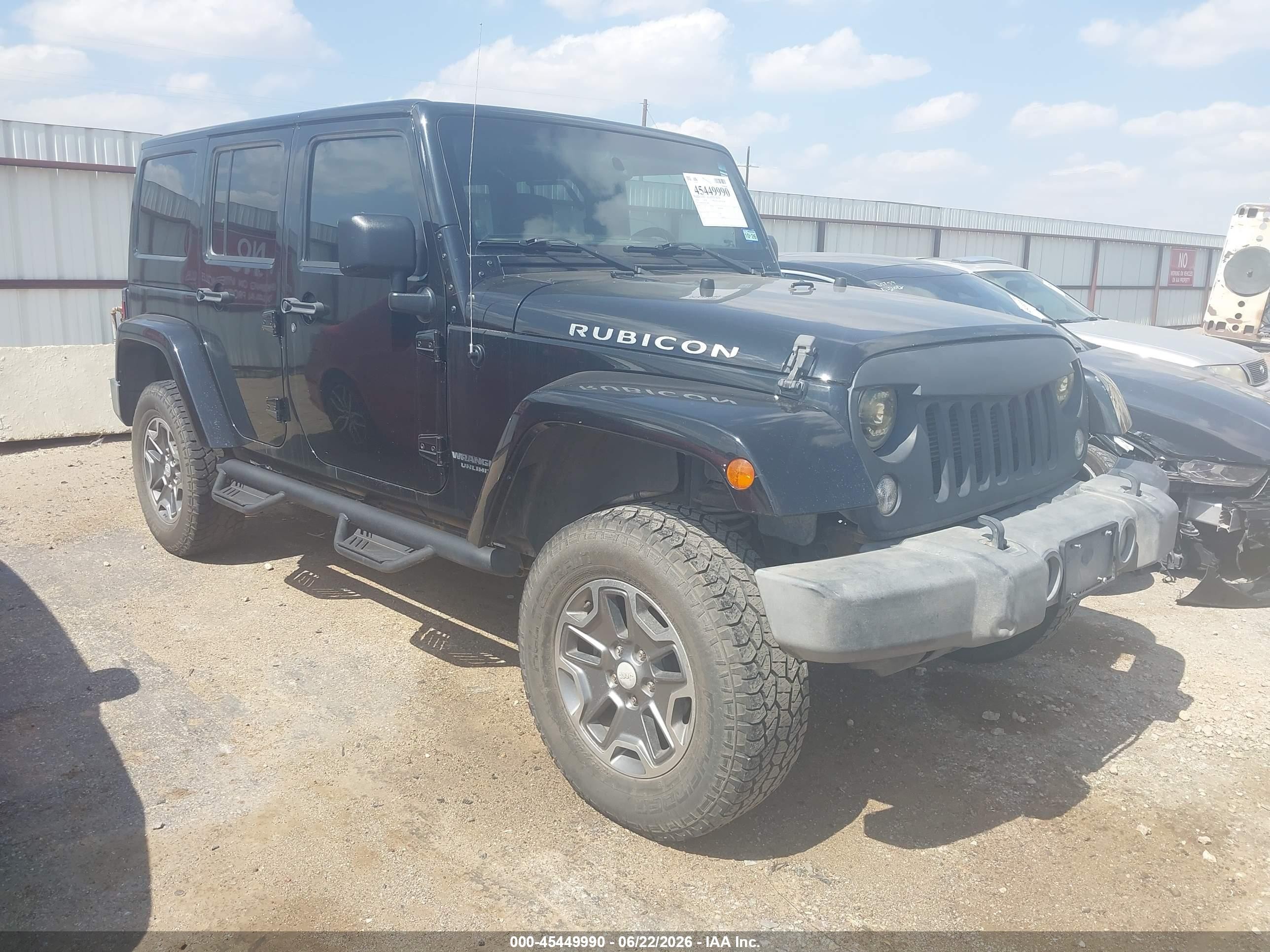 2014 Jeep Wrangler Unlimited Rubicon Black vin: 1C4BJWFG4EL182904