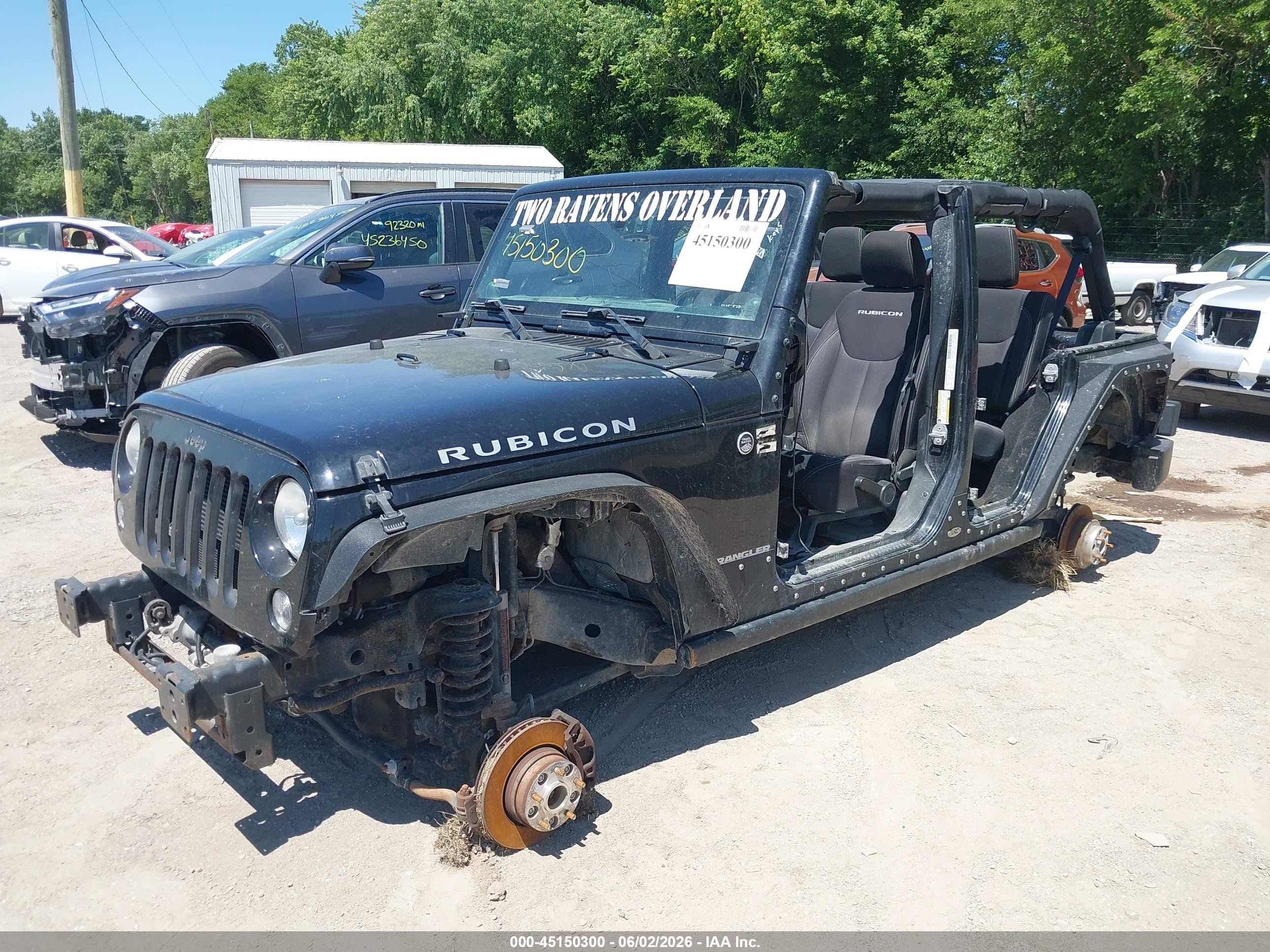 2014 Jeep Wrangler Unlimited Rubicon Black vin: 1C4BJWFG4EL310560