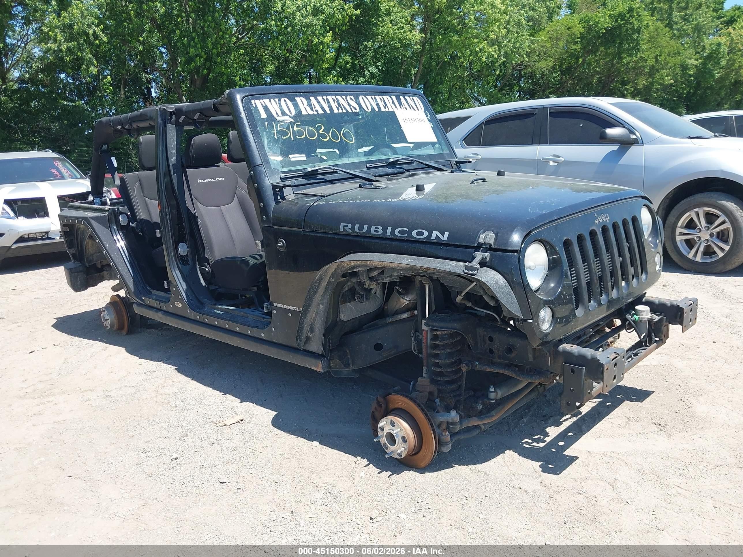 2014 Jeep Wrangler Unlimited Rubicon Black vin: 1C4BJWFG4EL310560