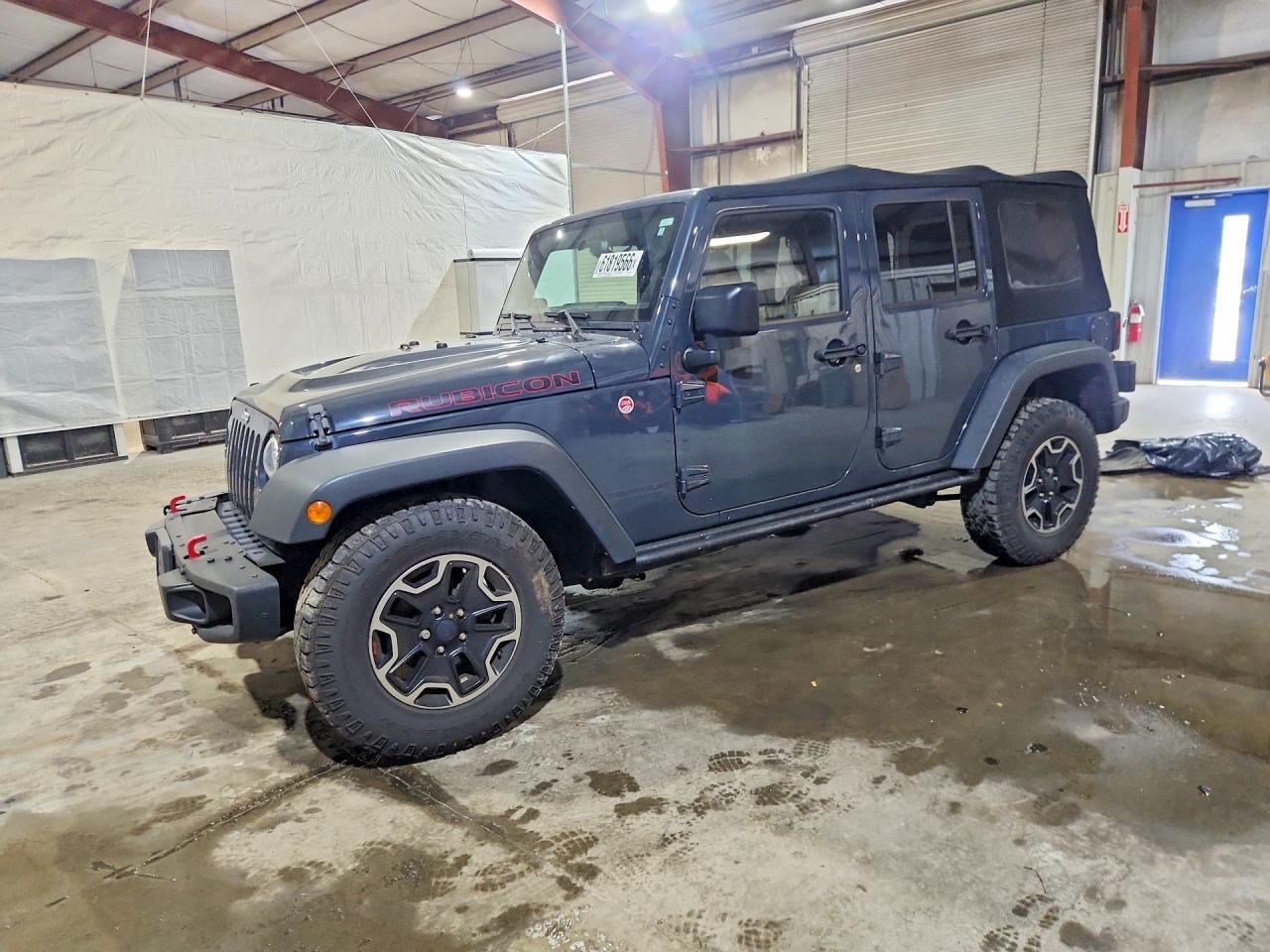 2017 Jeep Wrangler Unlimited Rubicon Gray vin: 1C4BJWFG4HL522721