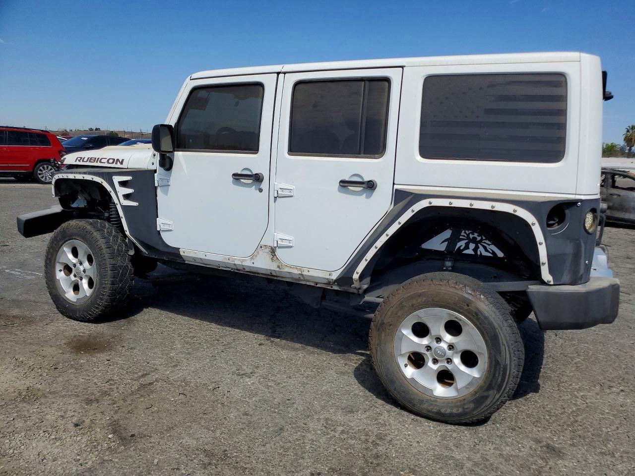 2015 Jeep Wrangler Unlimited Rubicon White vin: 1C4BJWFG5FL511482