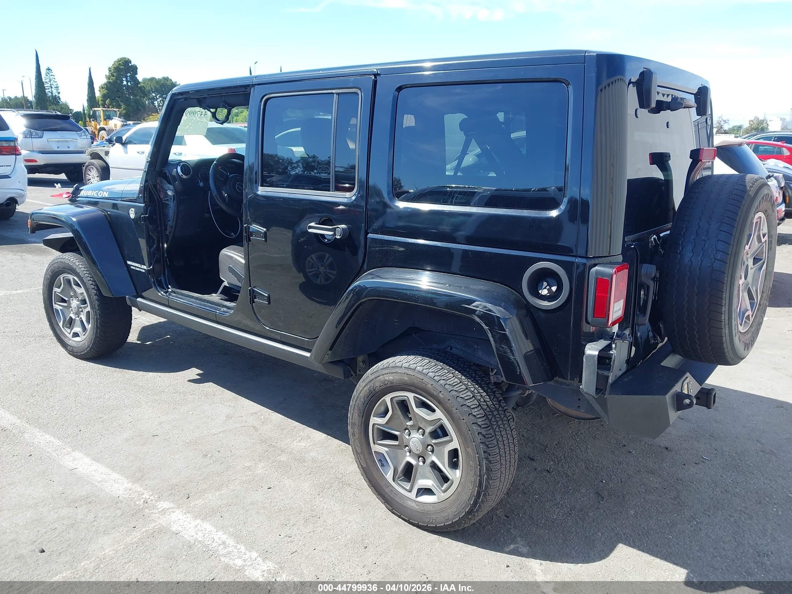 2015 Jeep Wrangler Unlimited Rubicon Black vin: 1C4BJWFG5FL538116