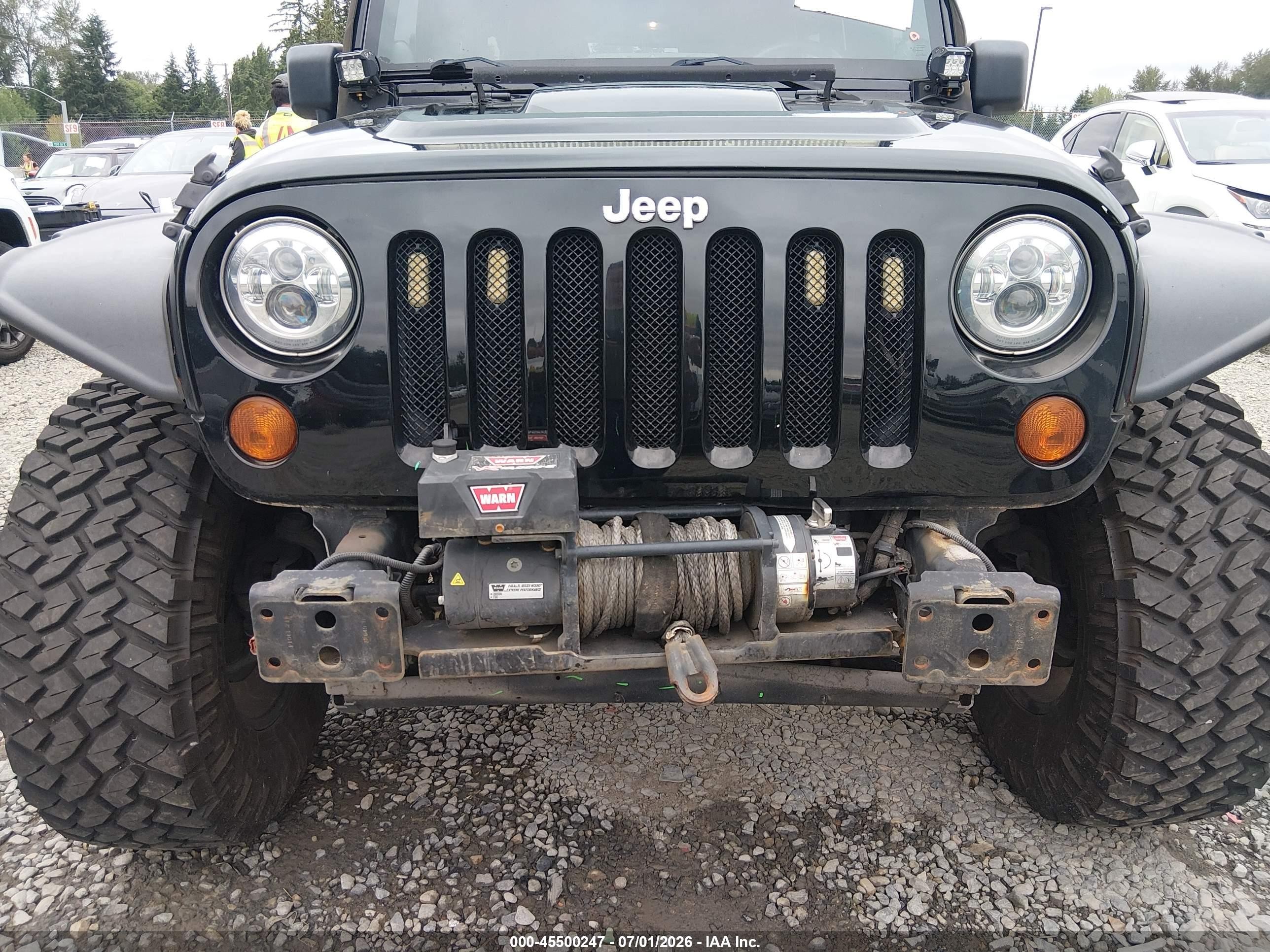2012 Jeep Wrangler Unlimited Rubicon Black vin: 1C4BJWFG6CL199555