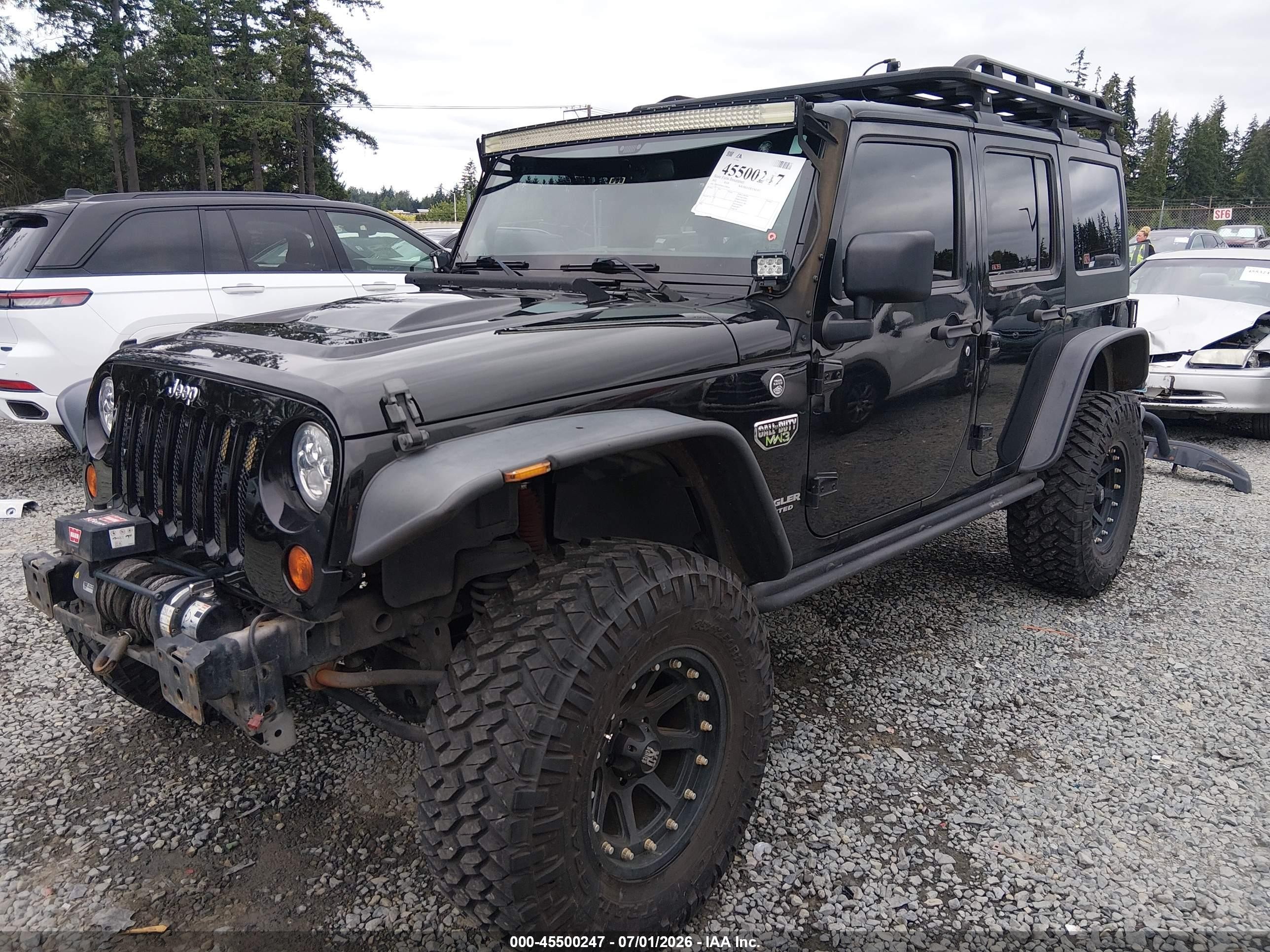 2012 Jeep Wrangler Unlimited Rubicon Black vin: 1C4BJWFG6CL199555