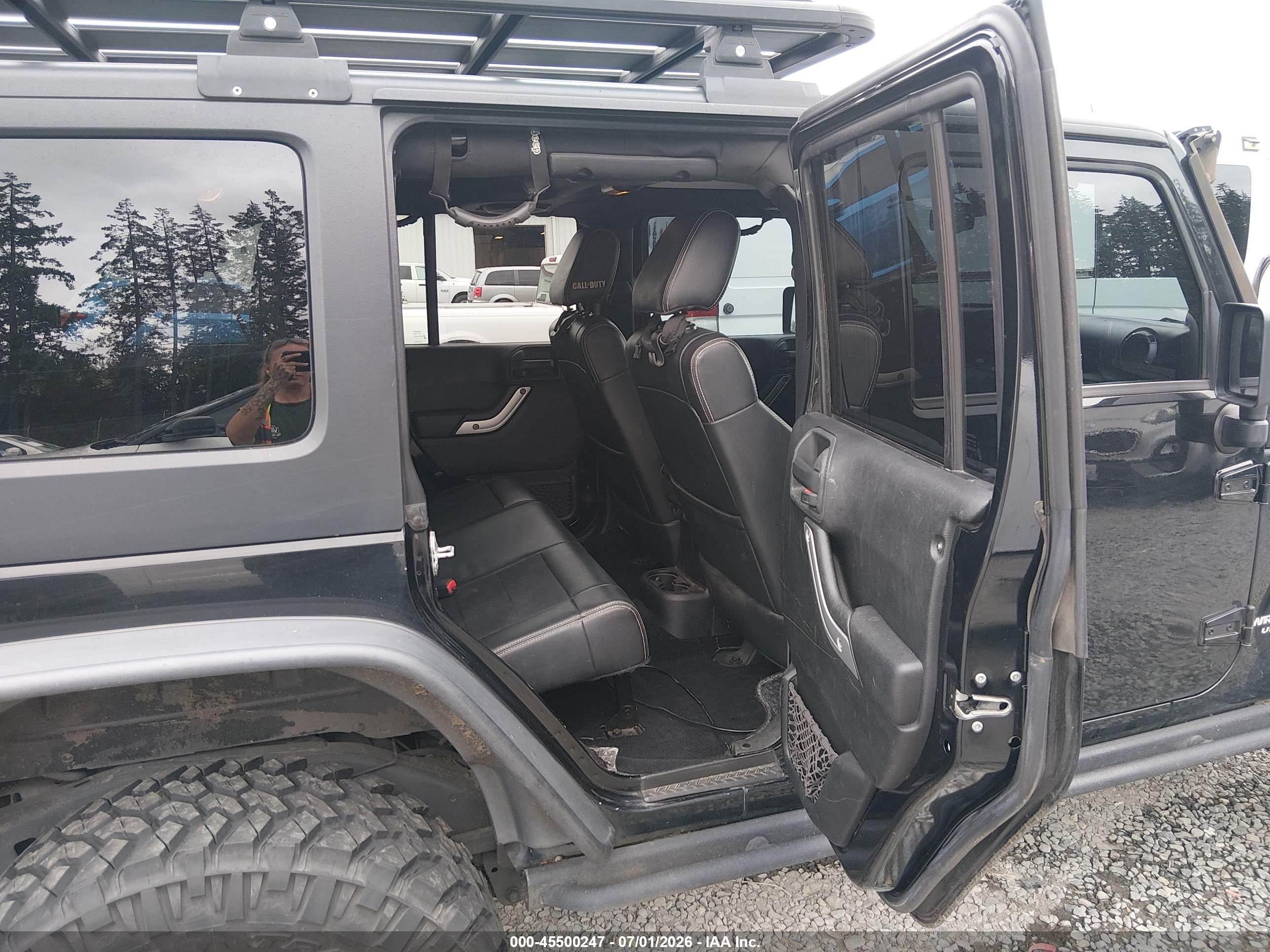 2012 Jeep Wrangler Unlimited Rubicon Black vin: 1C4BJWFG6CL199555