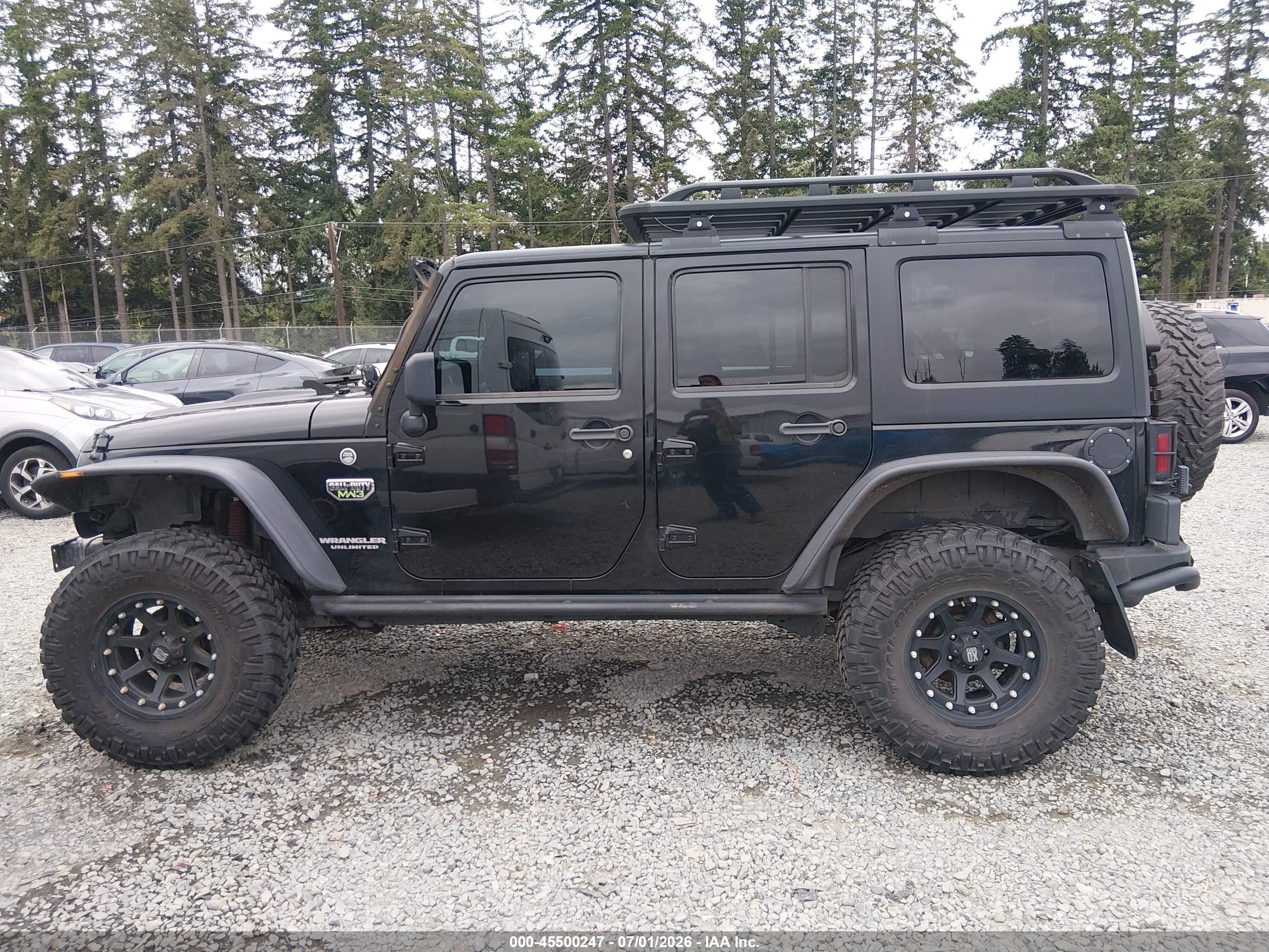 2012 Jeep Wrangler Unlimited Rubicon Black vin: 1C4BJWFG6CL199555