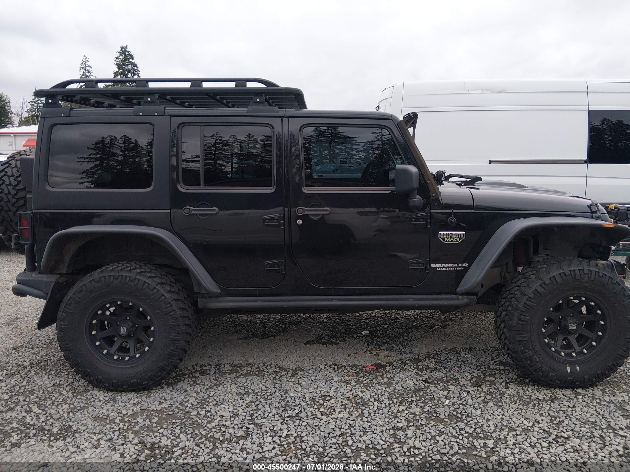 2012 Jeep Wrangler Unlimited Rubicon Black vin: 1C4BJWFG6CL199555