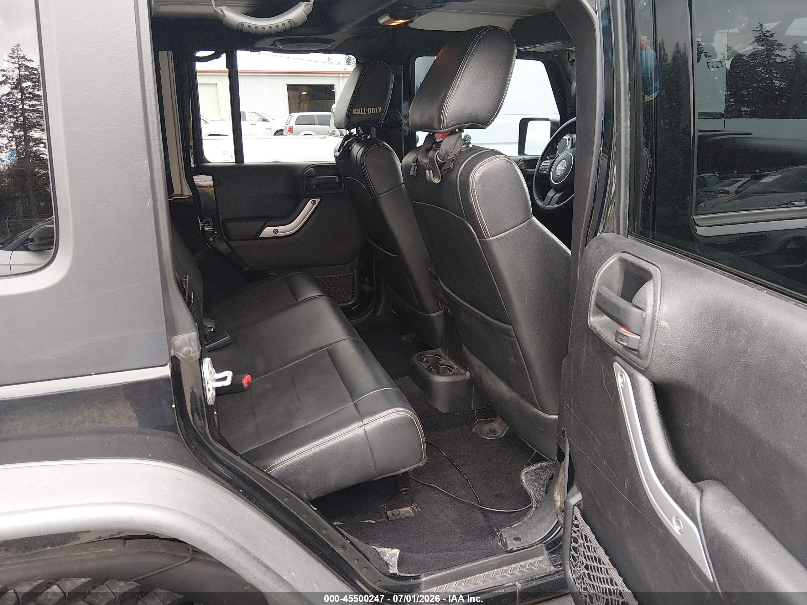 2012 Jeep Wrangler Unlimited Rubicon Black vin: 1C4BJWFG6CL199555