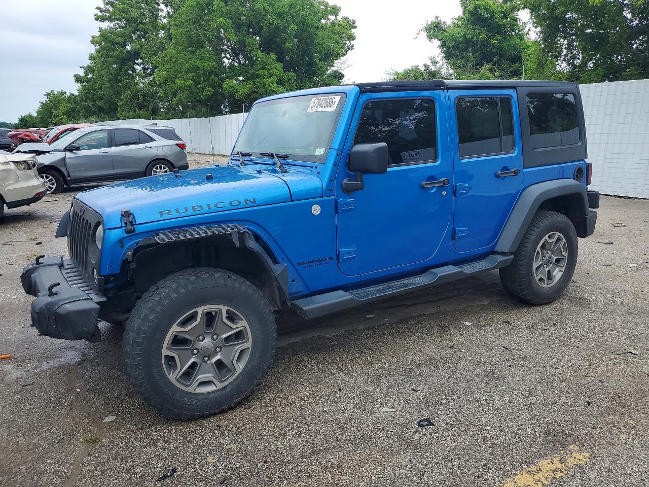 2015 Jeep Wrangler Unlimited Rubicon Blue vin: 1C4BJWFG6FL500958
