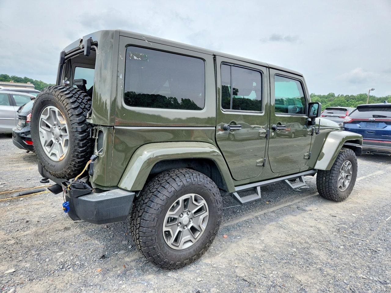 2015 Jeep Wrangler Unlimited Rubicon Green vin: 1C4BJWFG6FL559749