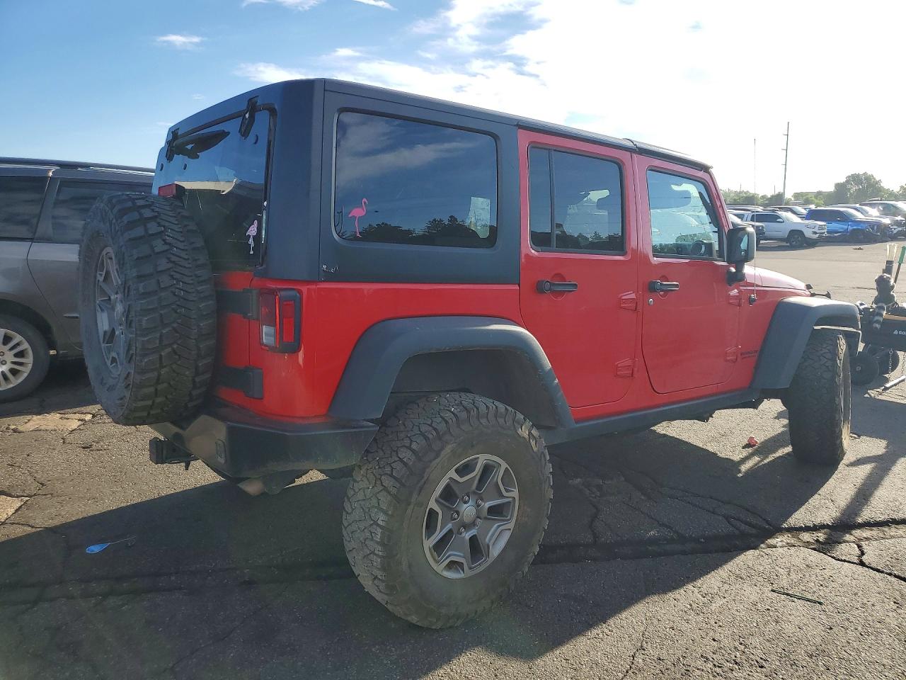 2015 Jeep Wrangler Unlimited Rubicon Red vin: 1C4BJWFG6FL645207