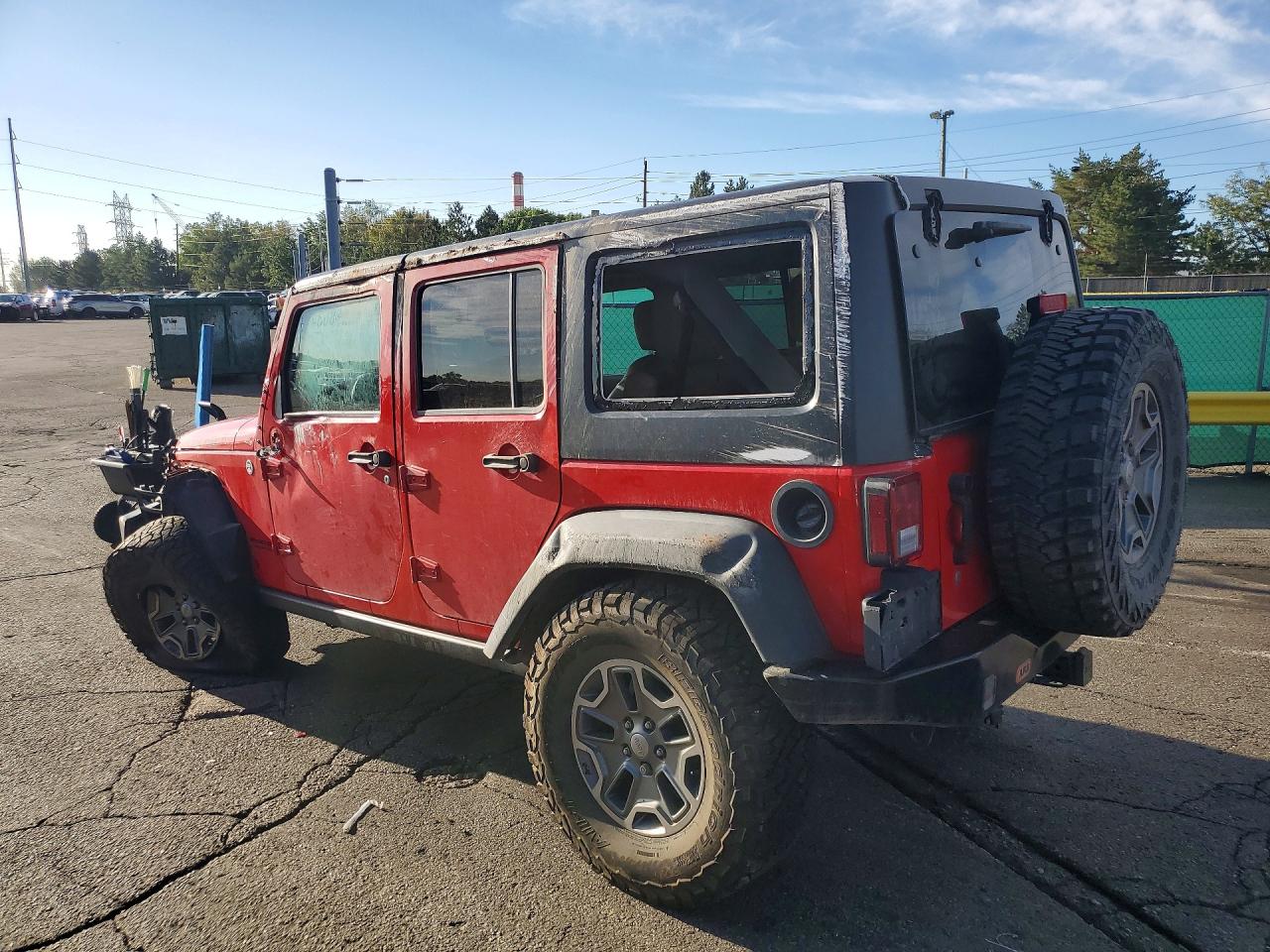 2015 Jeep Wrangler Unlimited Rubicon Red vin: 1C4BJWFG6FL645207