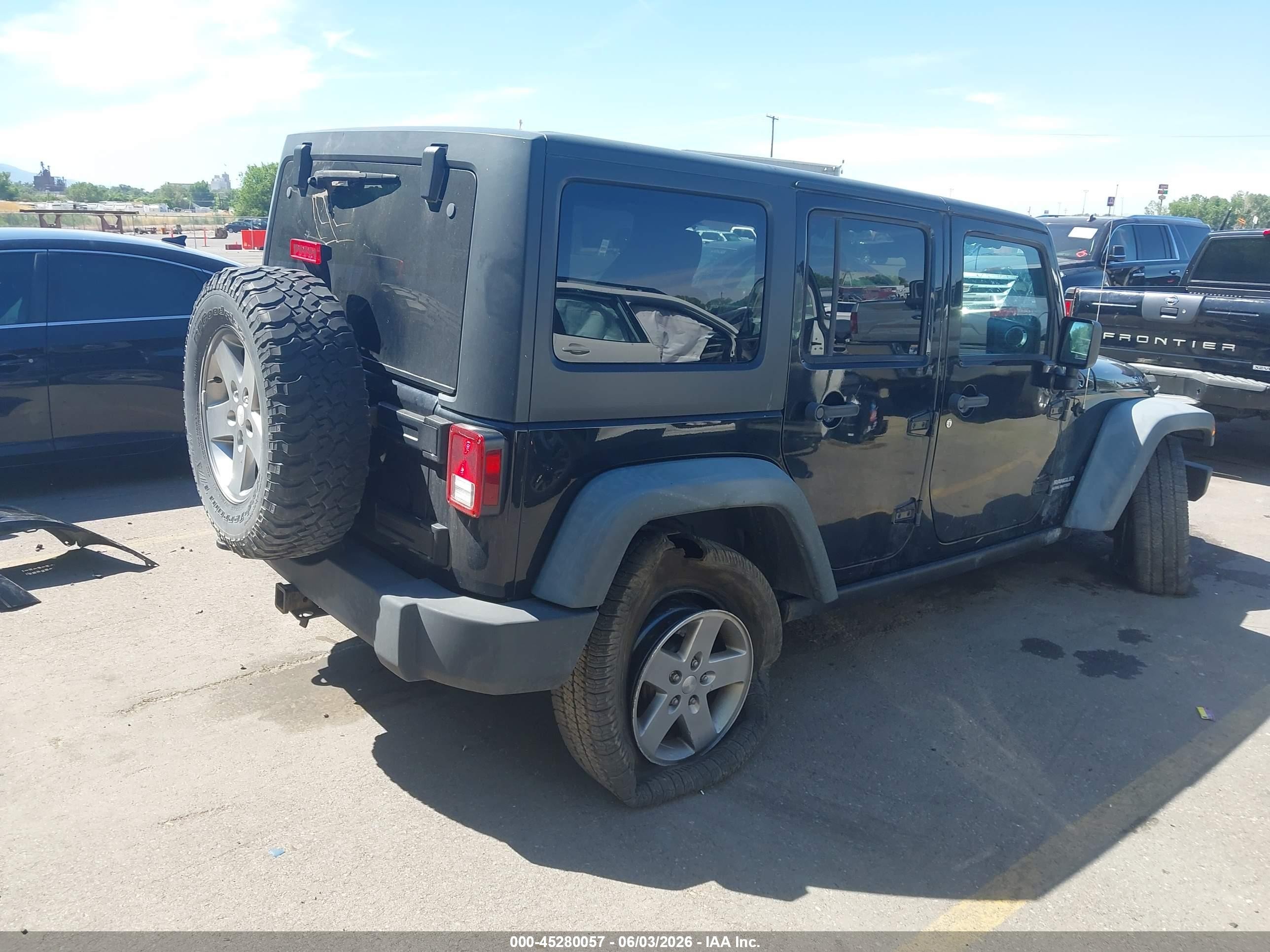 2012 Jeep Wrangler Unlimited Rubicon Black vin: 1C4BJWFG7CL157203
