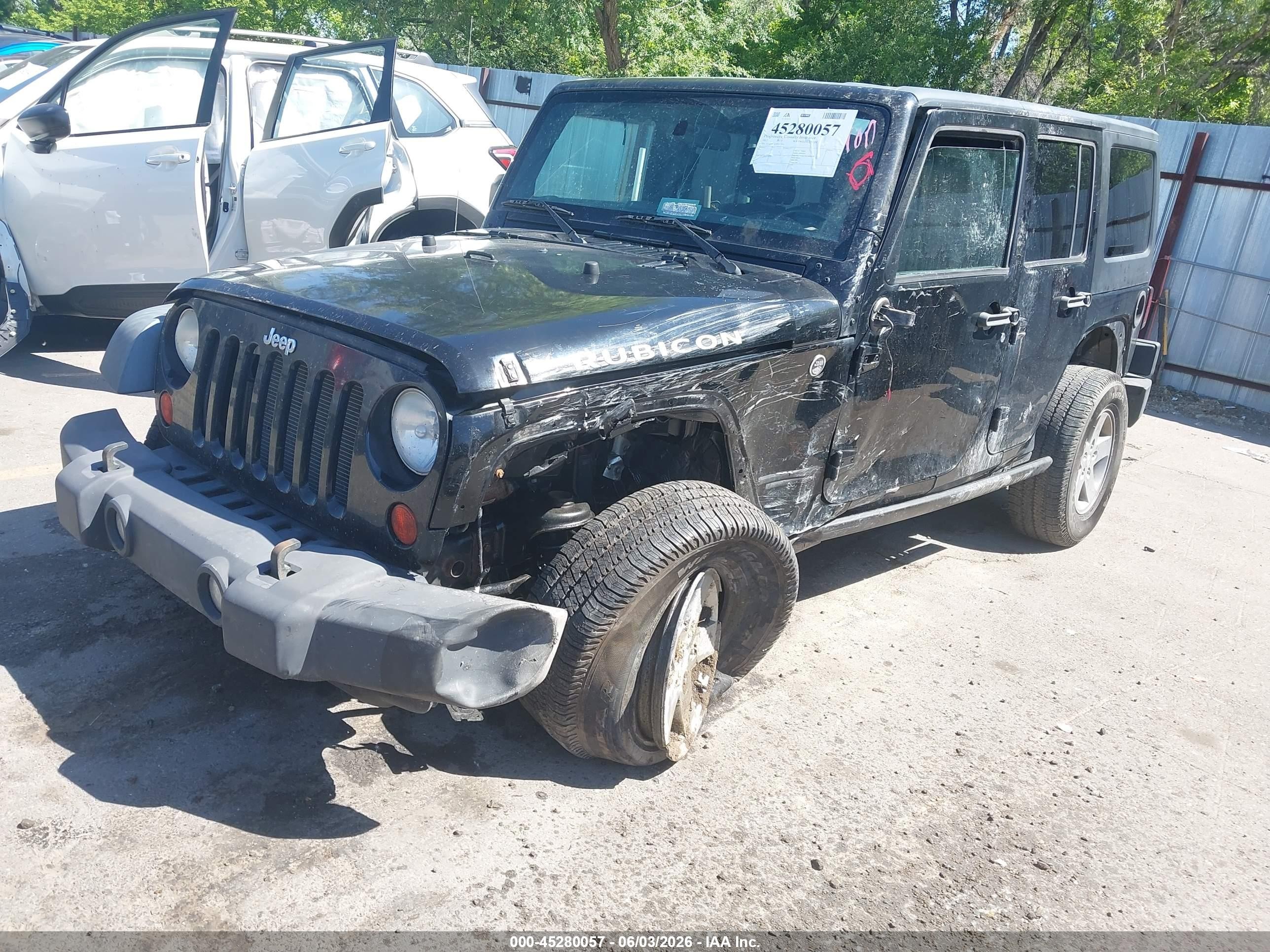 2012 Jeep Wrangler Unlimited Rubicon Black vin: 1C4BJWFG7CL157203