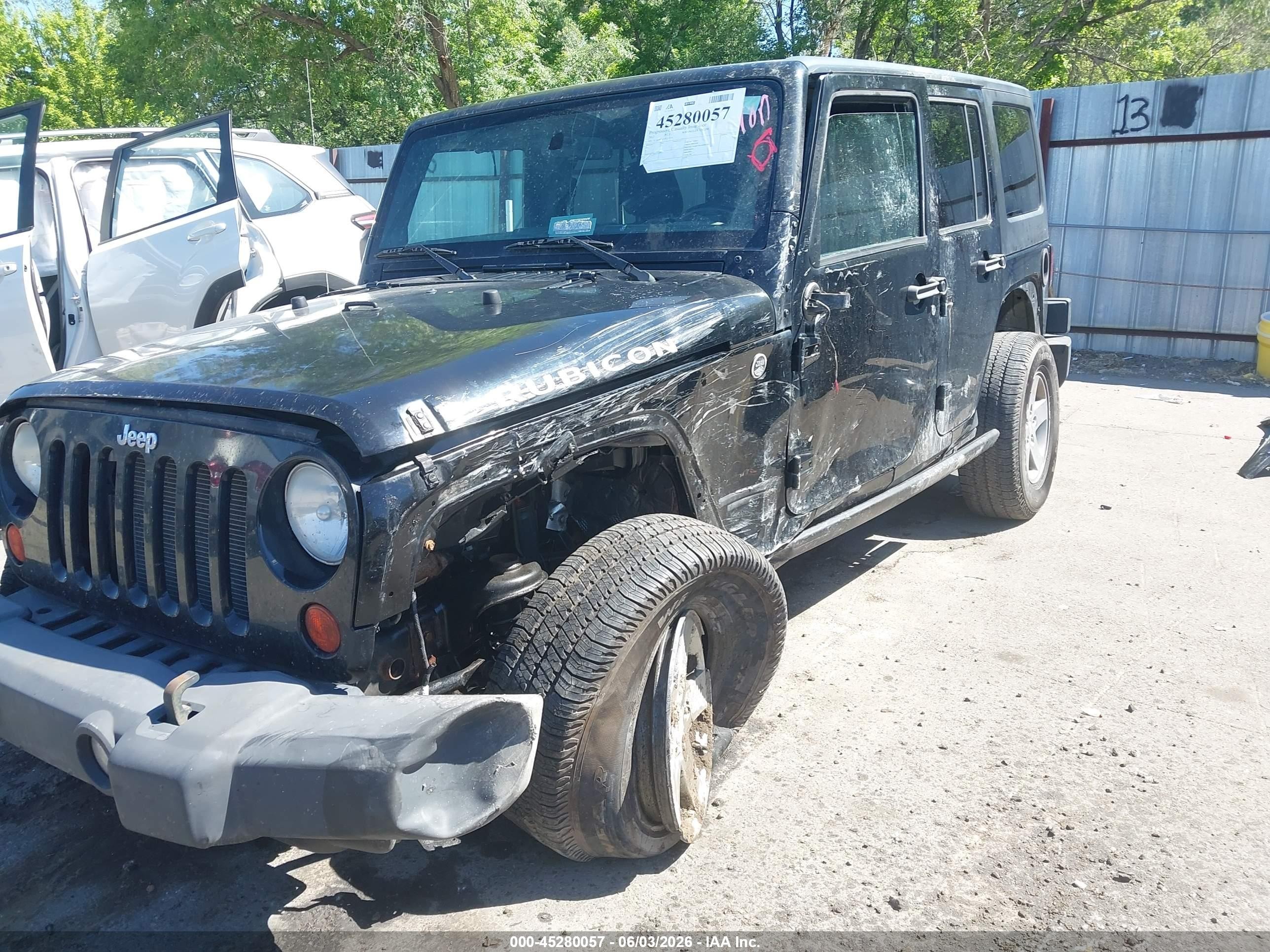 2012 Jeep Wrangler Unlimited Rubicon Black vin: 1C4BJWFG7CL157203