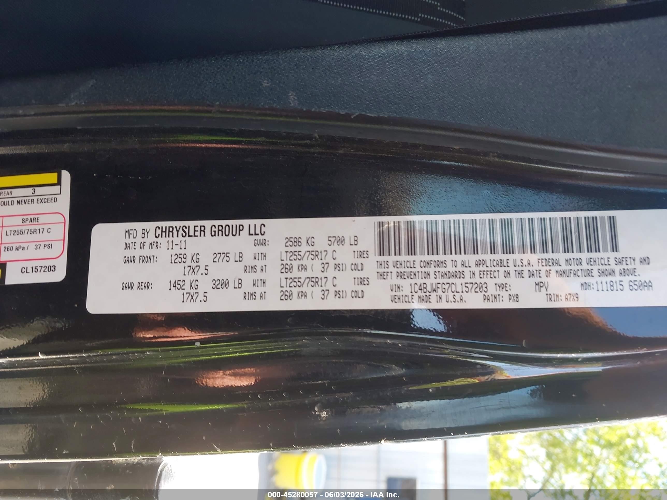 2012 Jeep Wrangler Unlimited Rubicon Black vin: 1C4BJWFG7CL157203