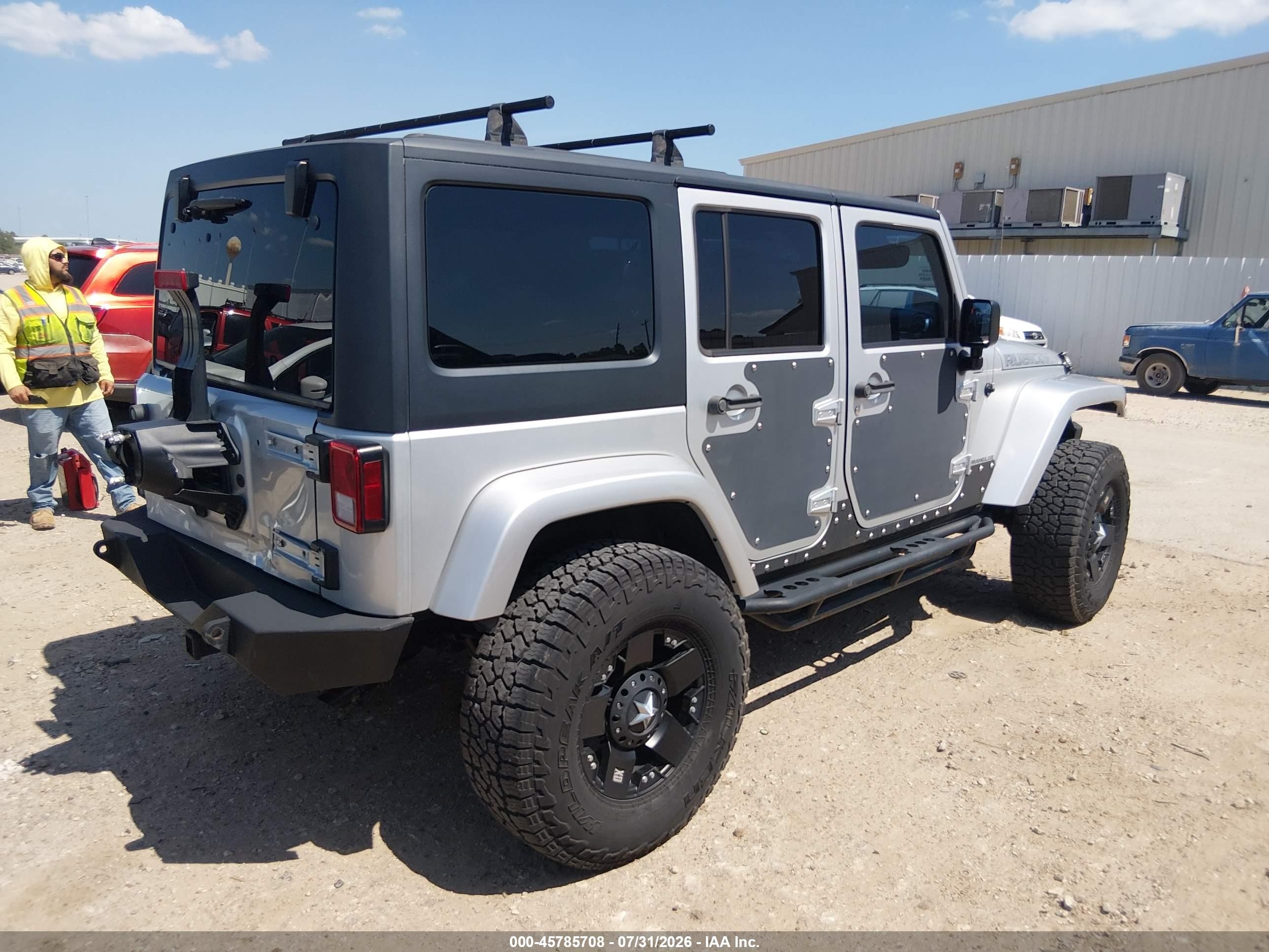 2012 Jeep Wrangler Unlimited Rubicon Silver vin: 1C4BJWFG7CL281844