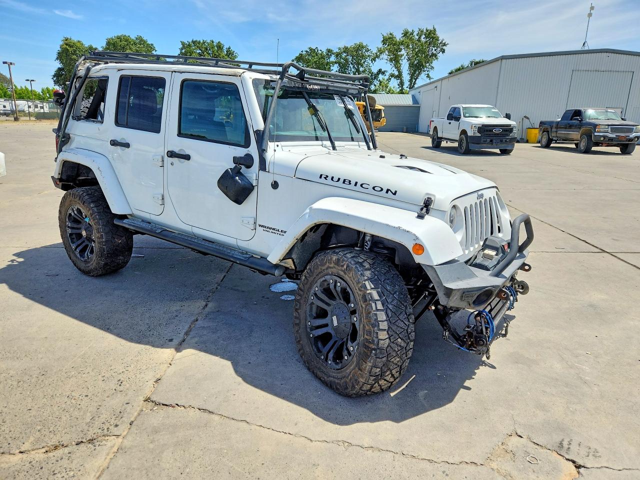 2014 Jeep Wrangler Unlimited Rubicon Белый vin: 1C4BJWFG7EL113933