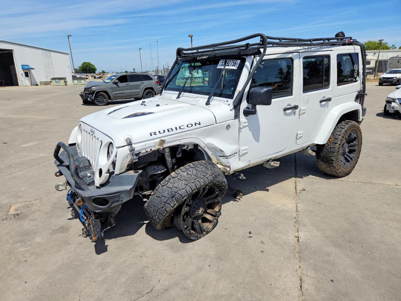 2014 Jeep Wrangler Unlimited Rubicon White vin: 1C4BJWFG7EL113933