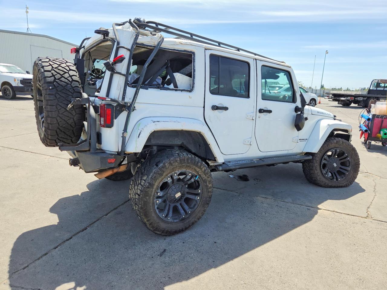 2014 Jeep Wrangler Unlimited Rubicon Белый vin: 1C4BJWFG7EL113933