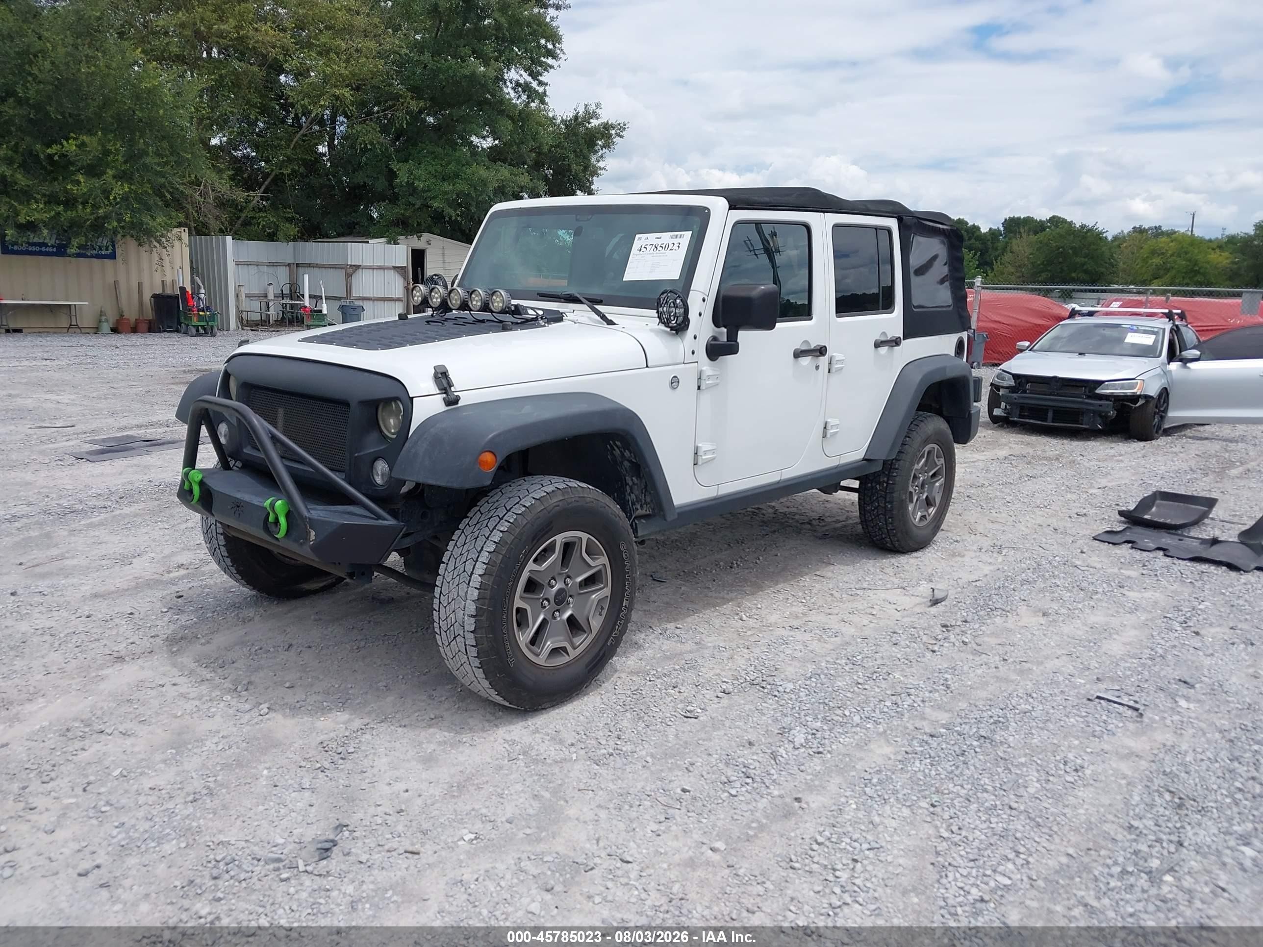 2015 Jeep Wrangler Unlimited Rubicon White vin: 1C4BJWFG7FL515095