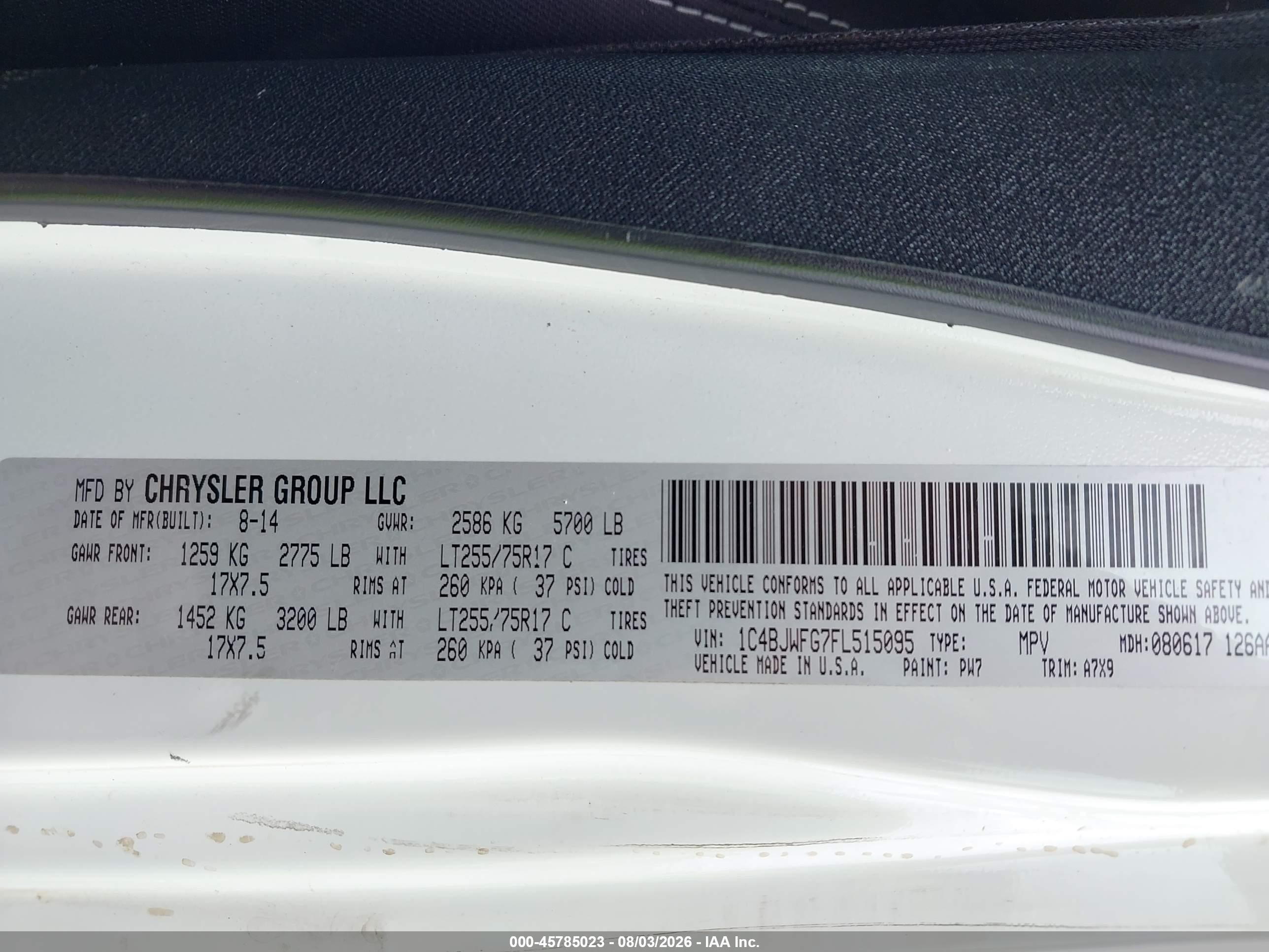 2015 Jeep Wrangler Unlimited Rubicon White vin: 1C4BJWFG7FL515095