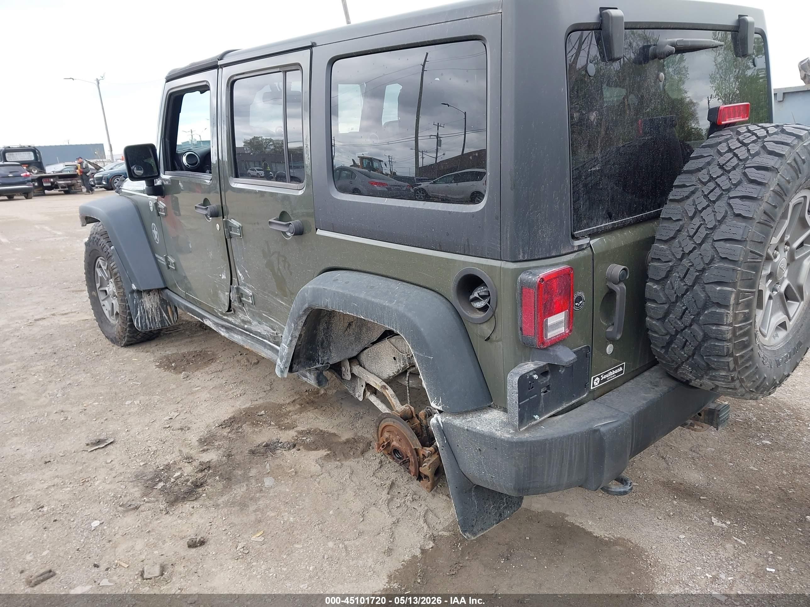 2015 Jeep Wrangler Unlimited Rubicon Green vin: 1C4BJWFG7FL542698