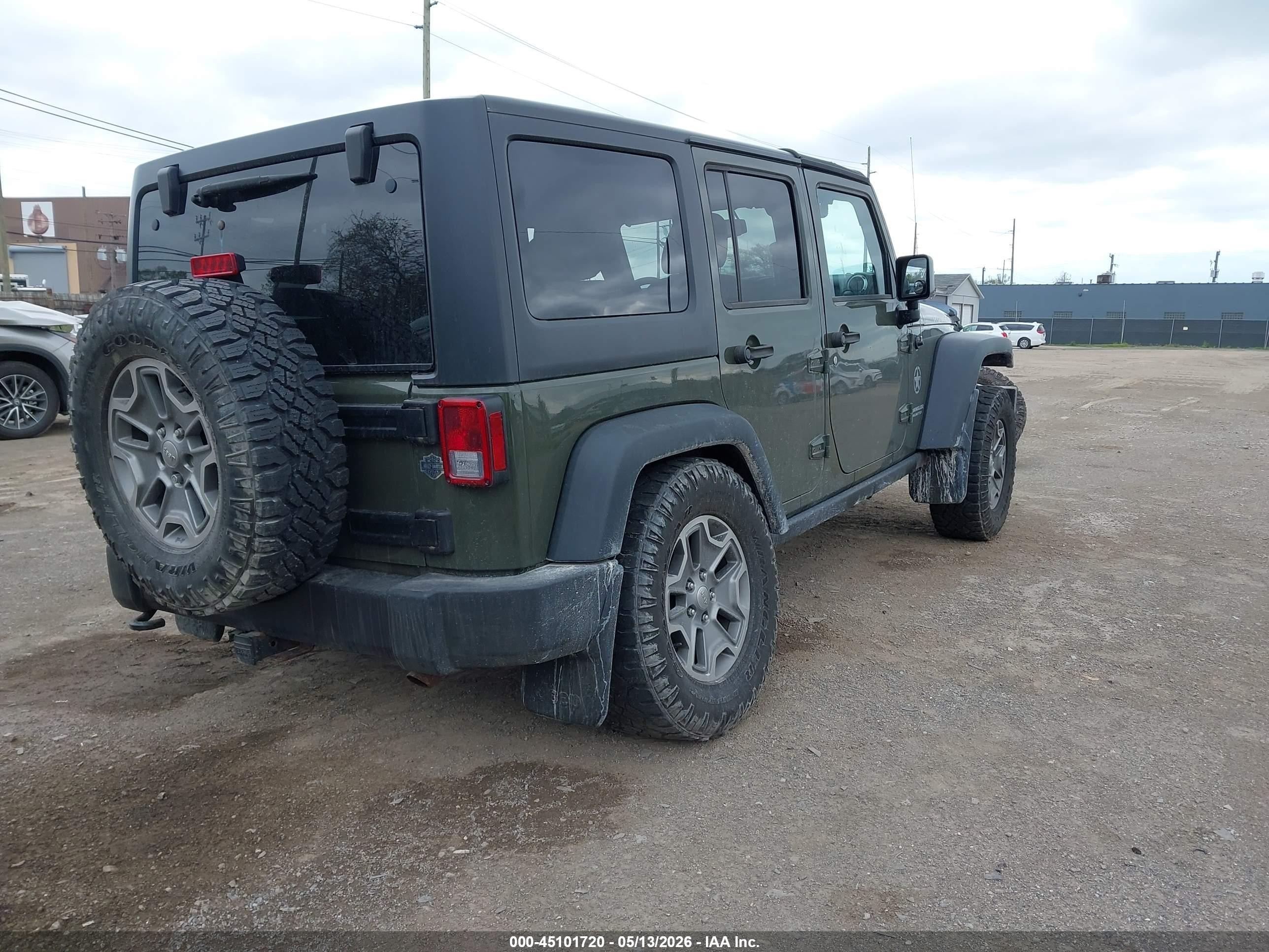 2015 Jeep Wrangler Unlimited Rubicon Green vin: 1C4BJWFG7FL542698