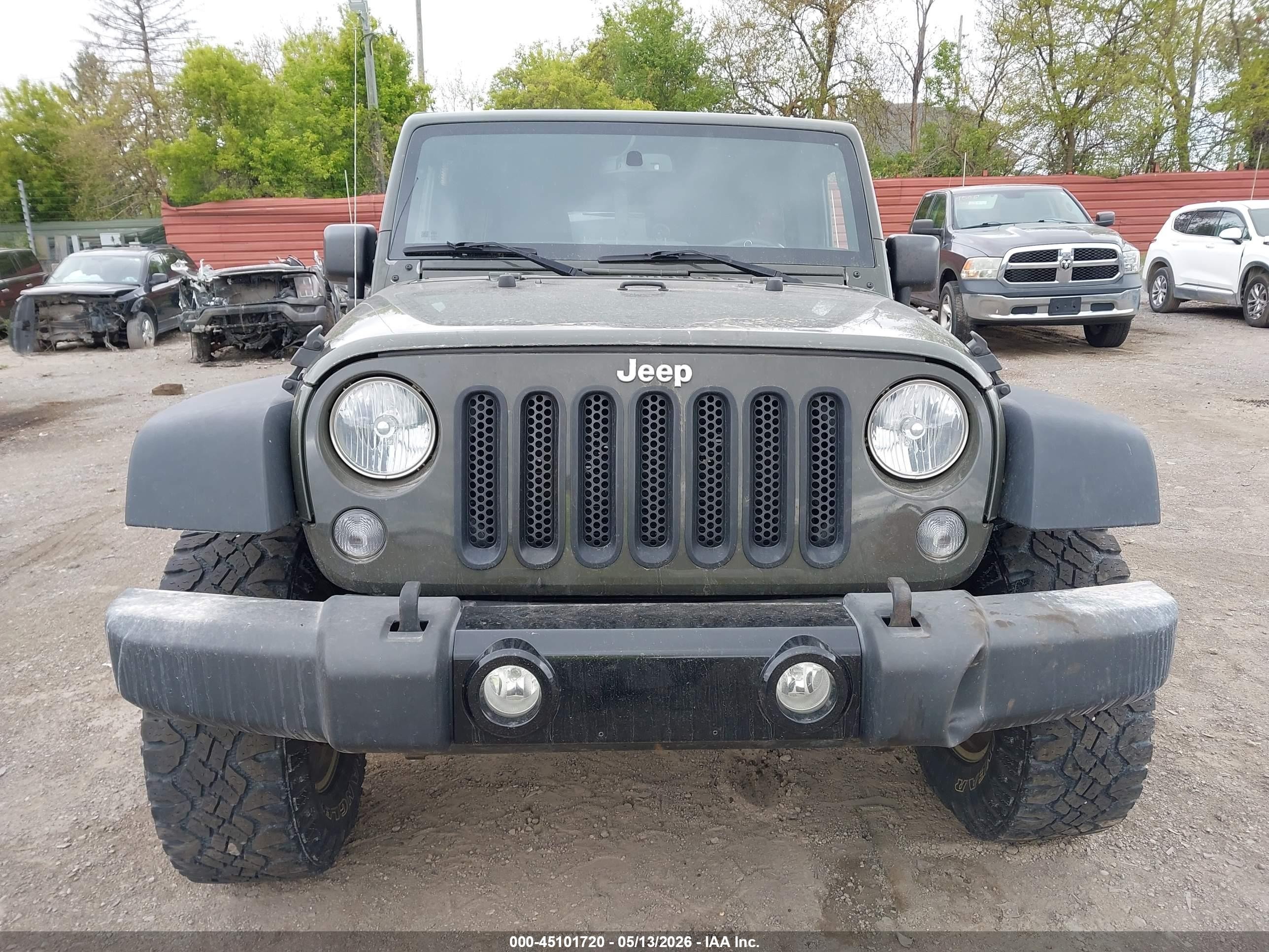 2015 Jeep Wrangler Unlimited Rubicon Green vin: 1C4BJWFG7FL542698