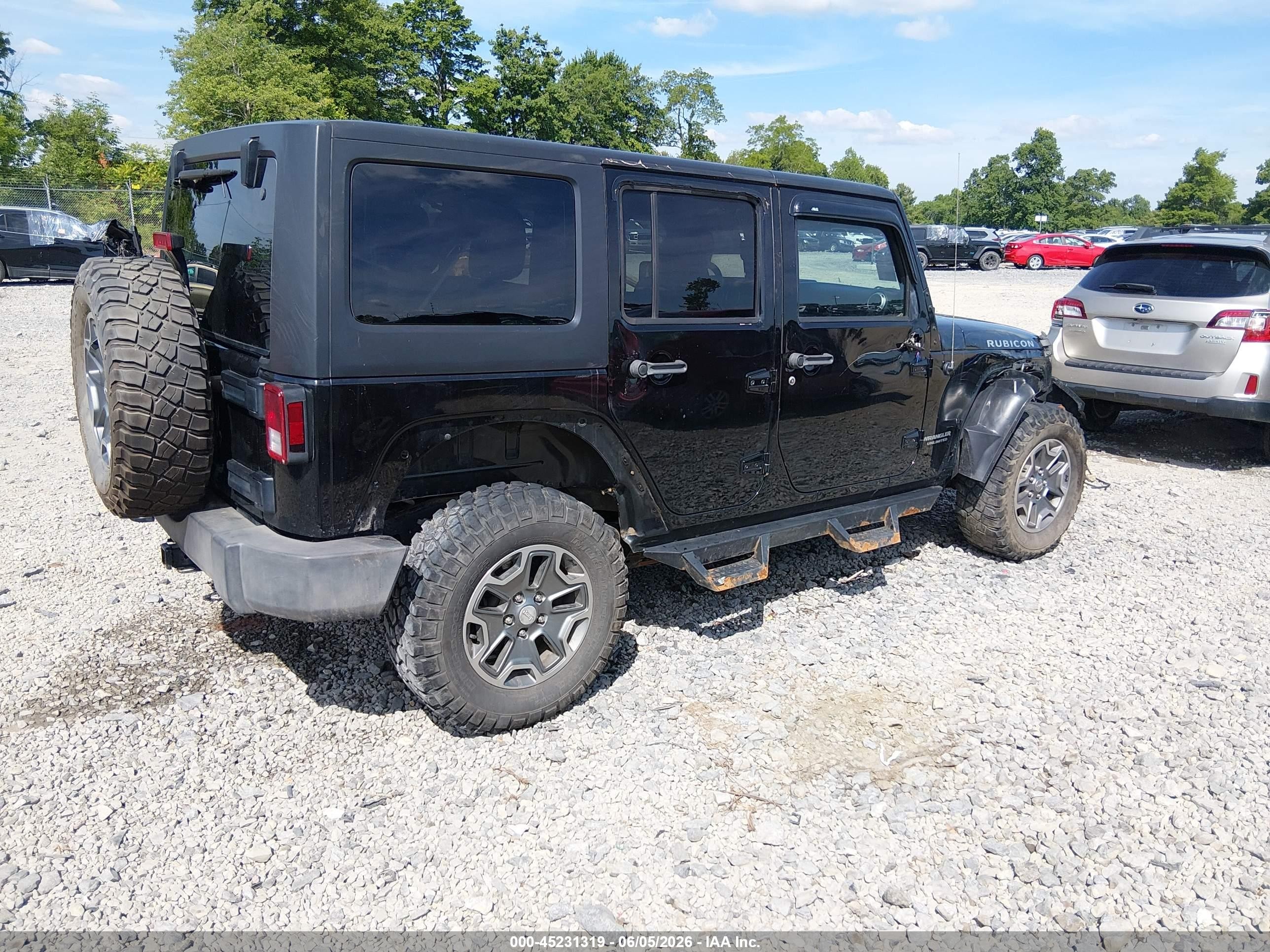 2015 Jeep Wrangler Unlimited Rubicon Черный vin: 1C4BJWFG7FL612300