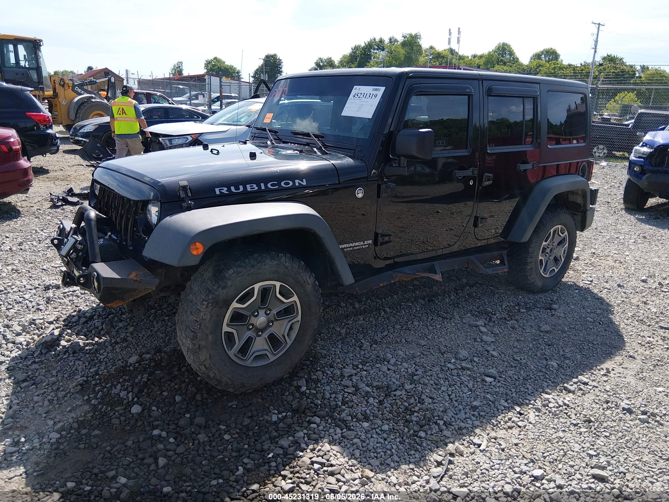 2015 Jeep Wrangler Unlimited Rubicon Черный vin: 1C4BJWFG7FL612300
