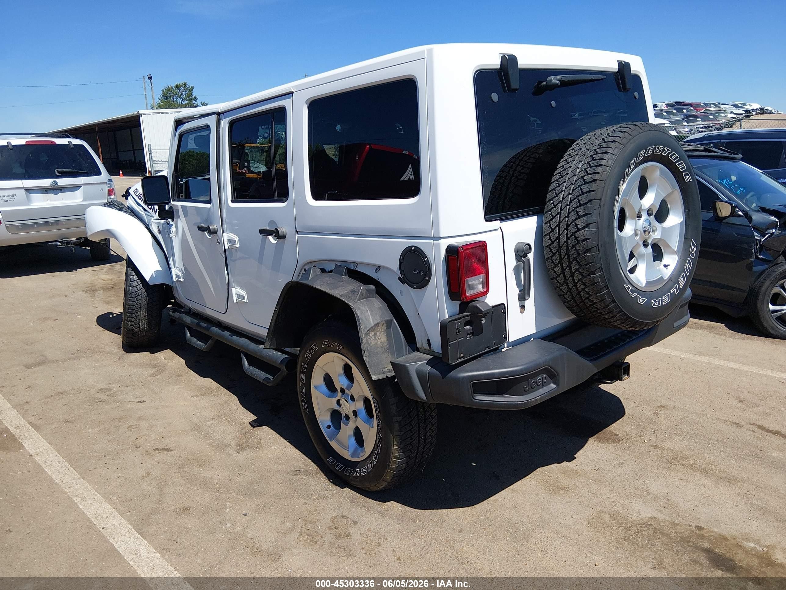 2015 Jeep Wrangler Unlimited Rubicon Hard Rock White vin: 1C4BJWFG7FL731027