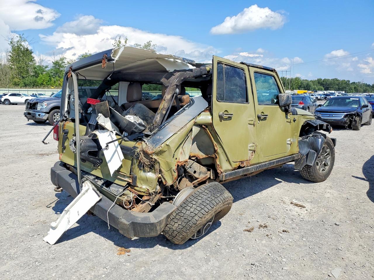 2013 Jeep Wrangler Unlimited Rubicon Green vin: 1C4BJWFG8DL567199