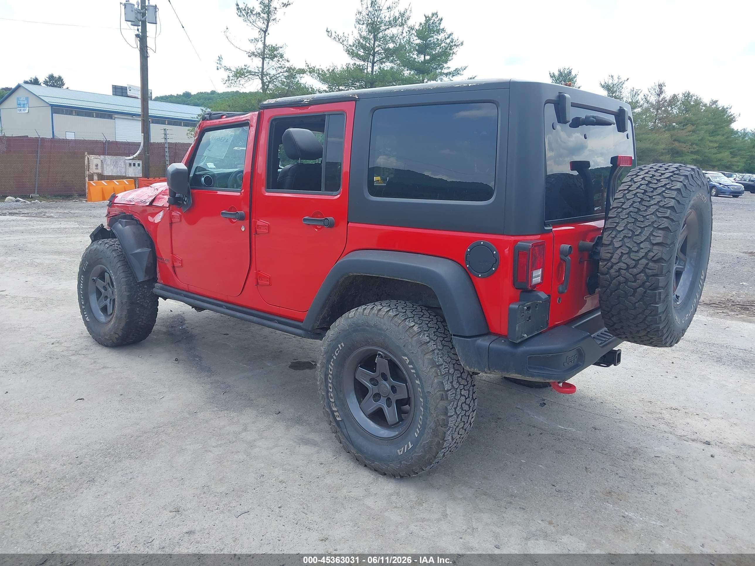 2014 Jeep Wrangler Unlimited Rubicon X Red vin: 1C4BJWFG8EL321626