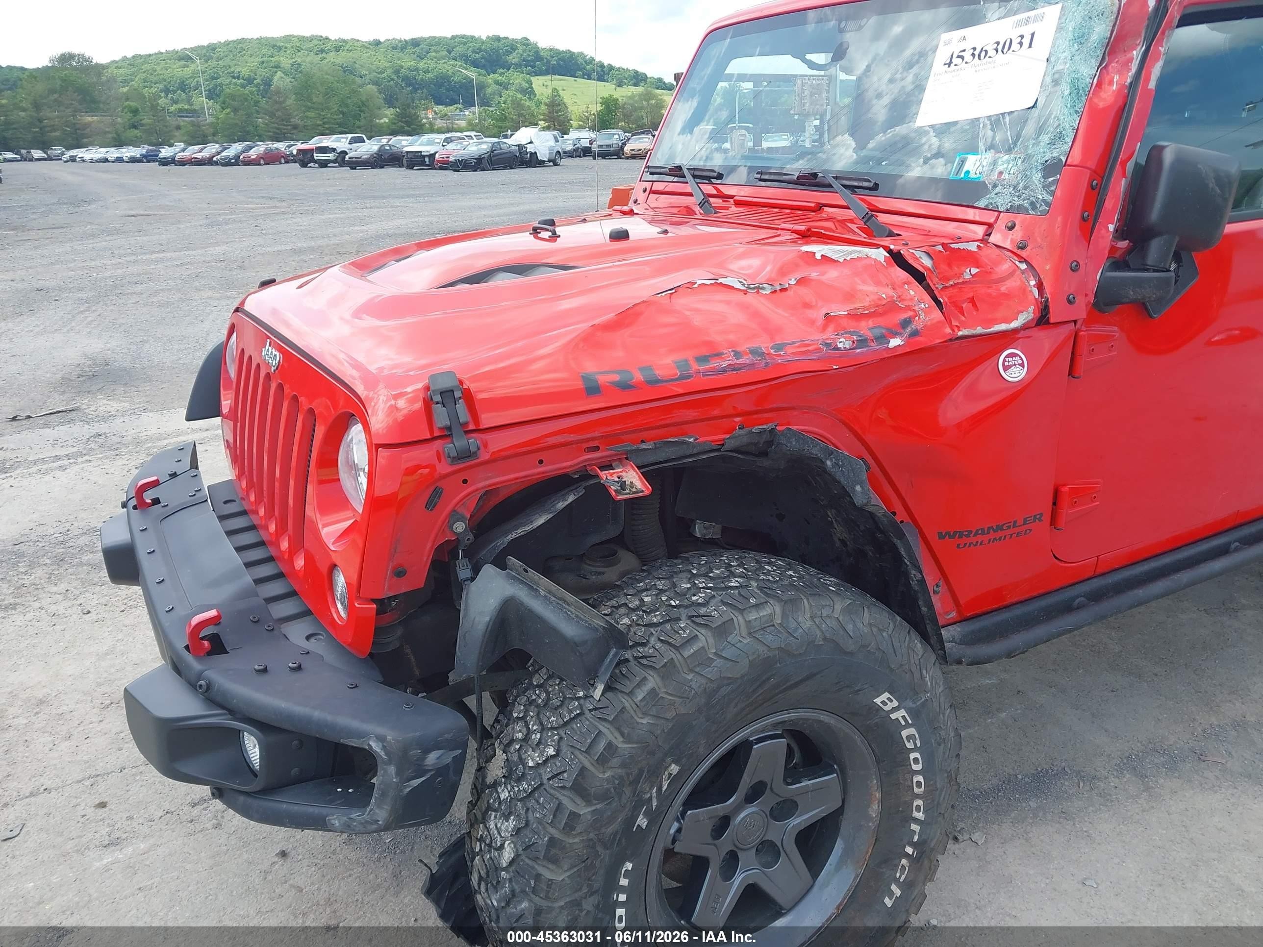 2014 Jeep Wrangler Unlimited Rubicon X Red vin: 1C4BJWFG8EL321626