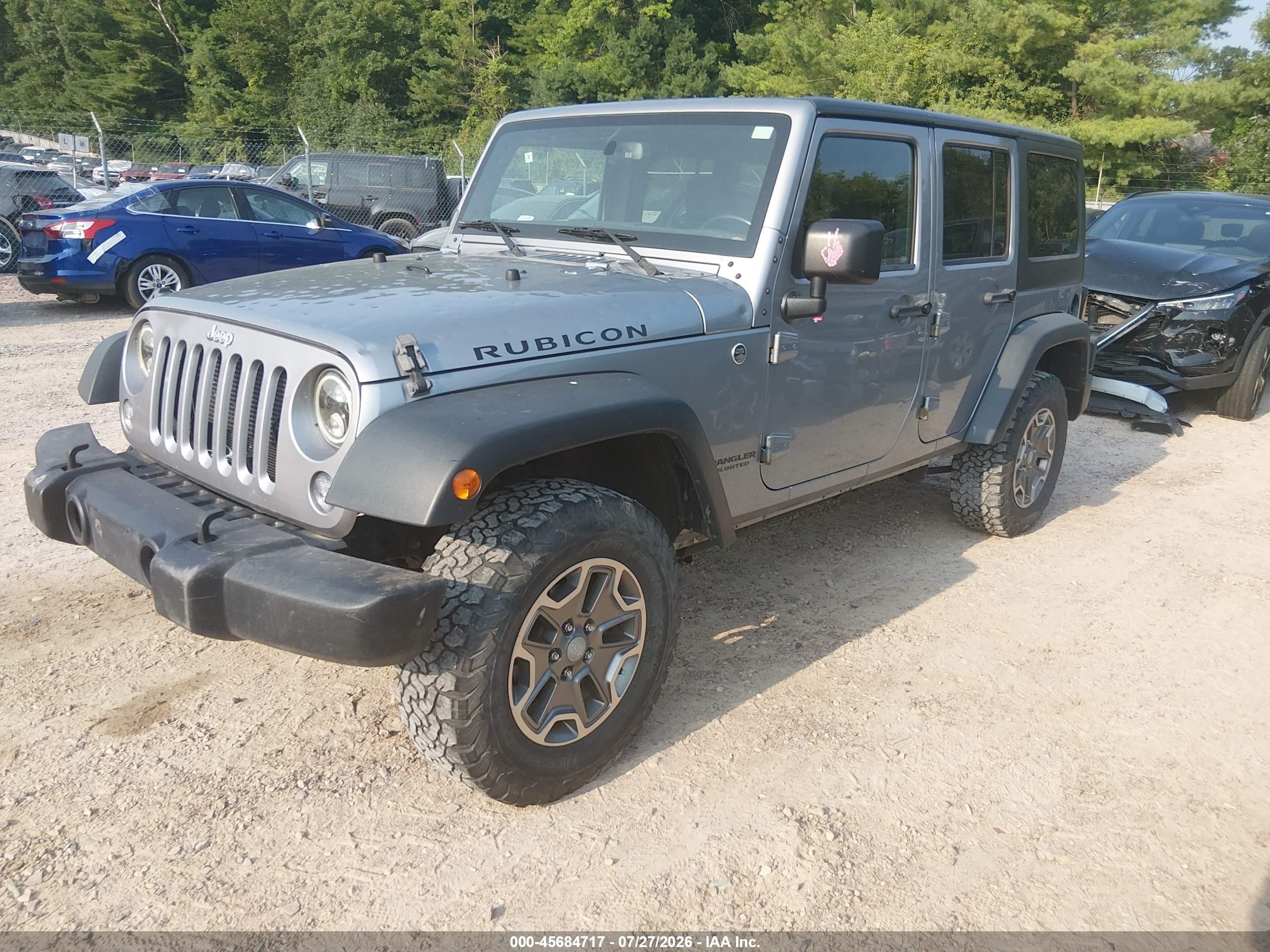 2015 Jeep Wrangler Unlimited Rubicon Silver vin: 1C4BJWFG8FL620017