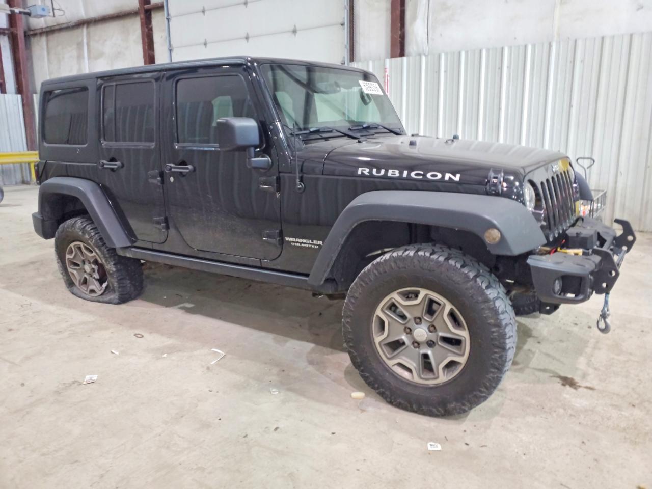 2014 Jeep Wrangler Unlimited Rubicon Black vin: 1C4BJWFG9EL180307