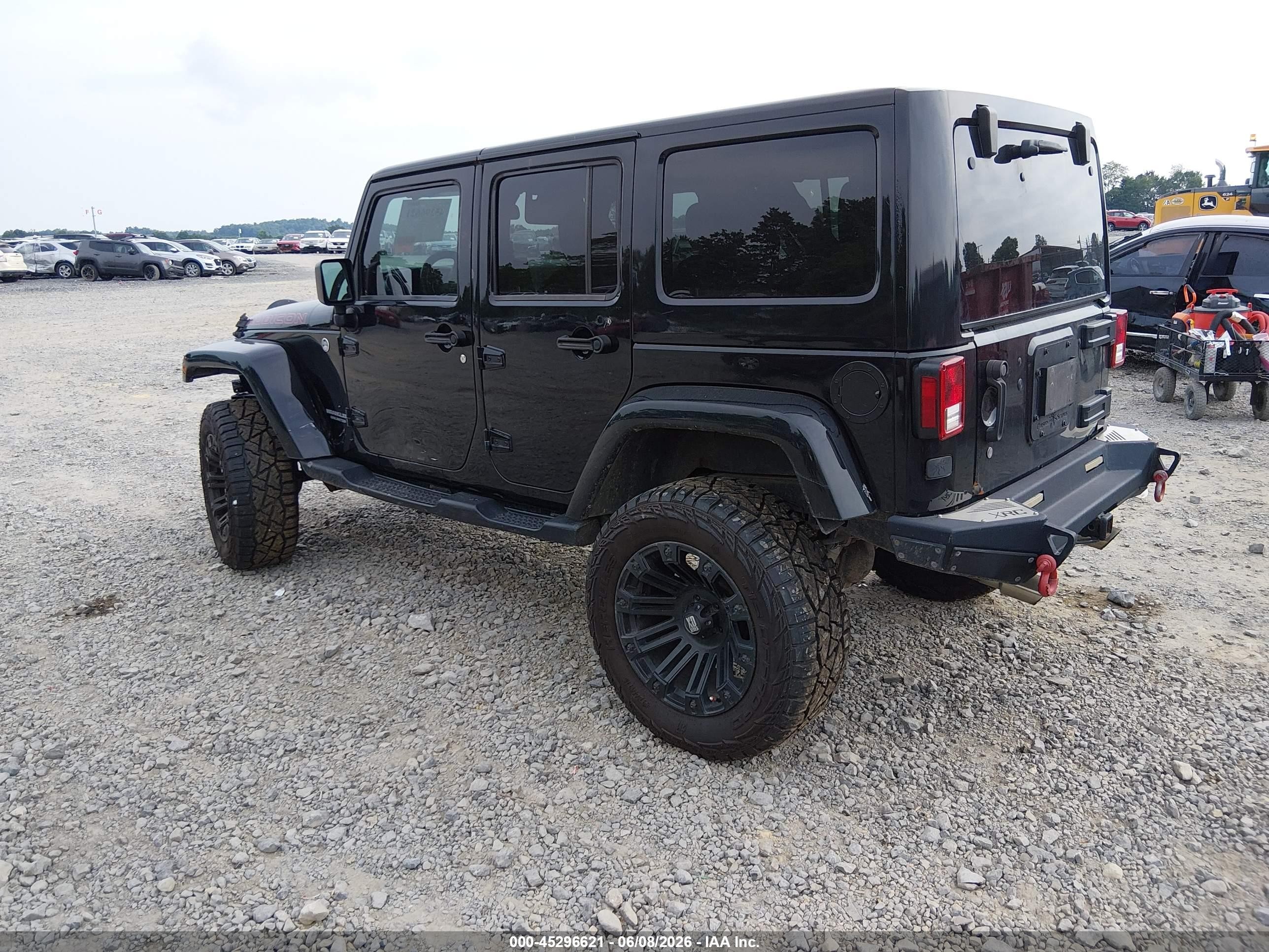 2014 Jeep Wrangler Unlimited Rubicon Black vin: 1C4BJWFG9EL296171