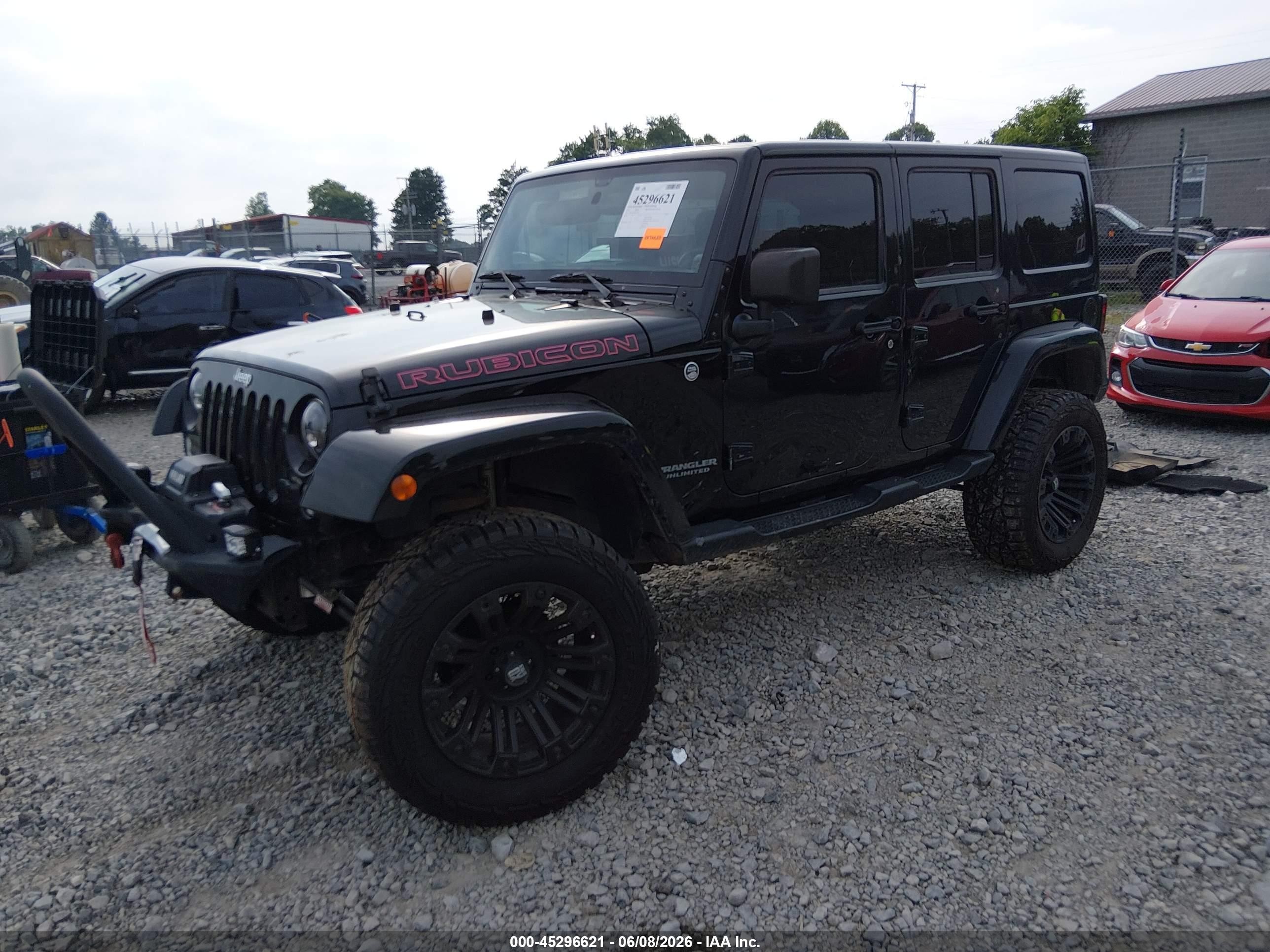 2014 Jeep Wrangler Unlimited Rubicon Black vin: 1C4BJWFG9EL296171