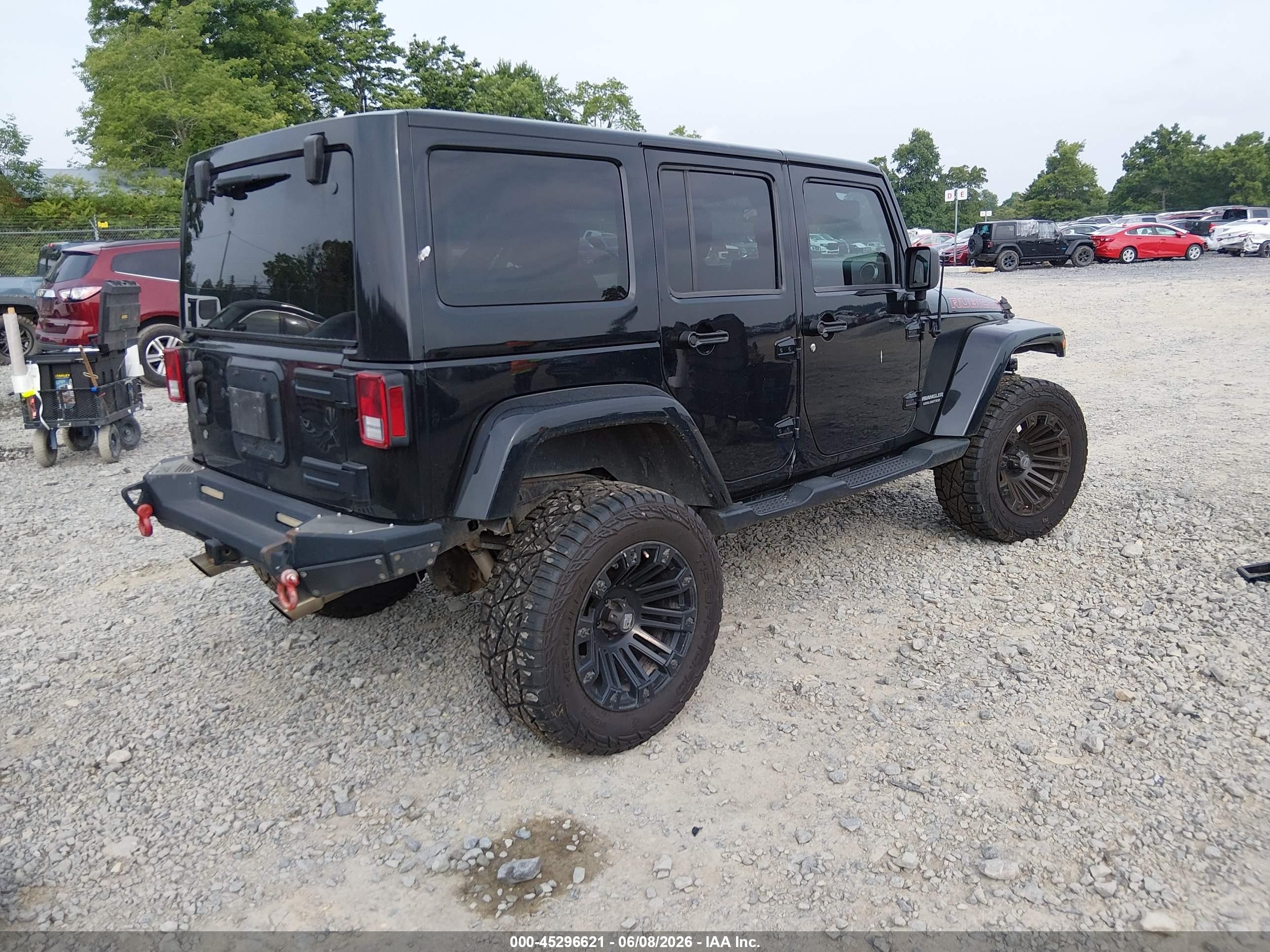 2014 Jeep Wrangler Unlimited Rubicon Black vin: 1C4BJWFG9EL296171