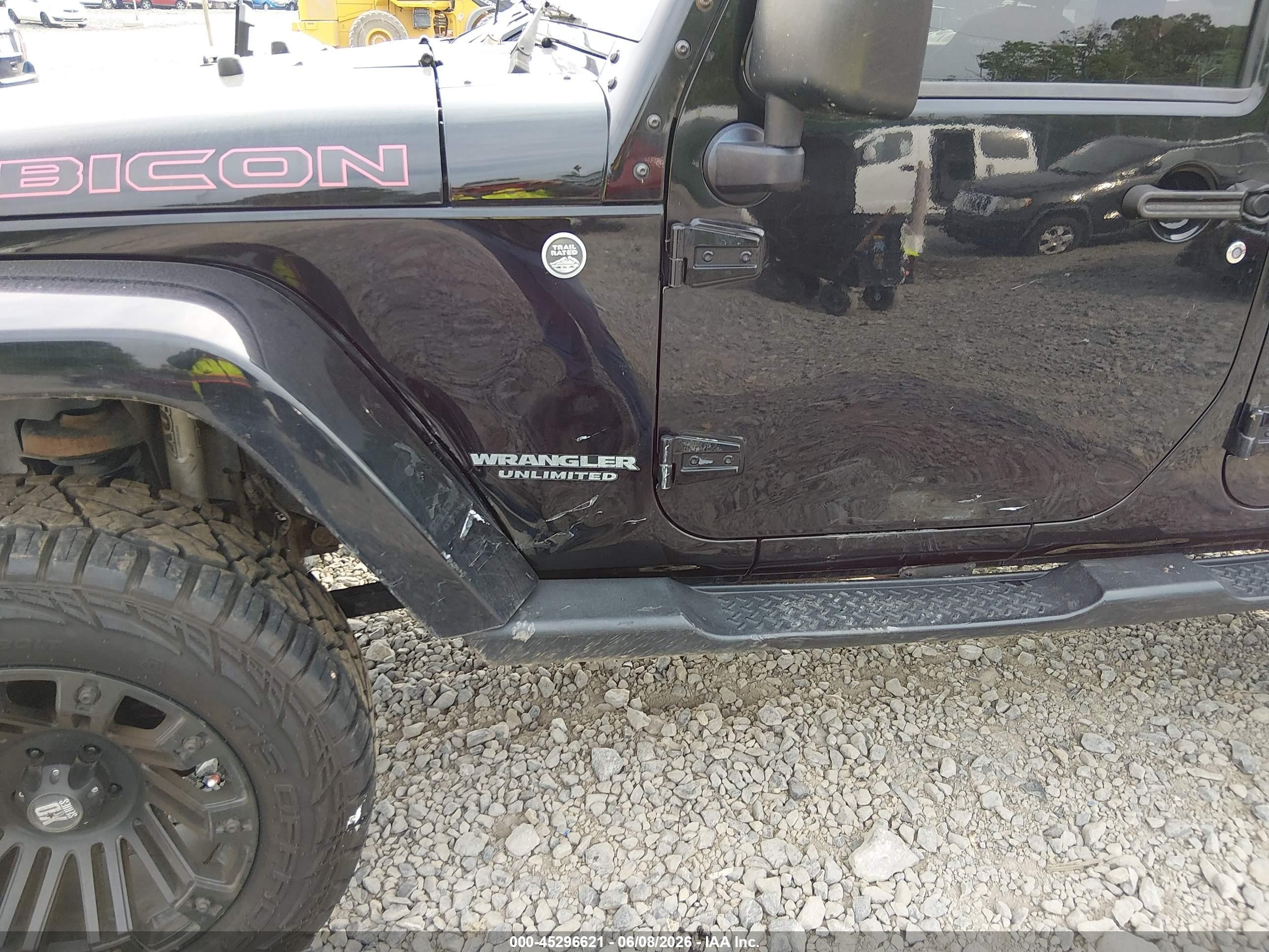 2014 Jeep Wrangler Unlimited Rubicon Black vin: 1C4BJWFG9EL296171