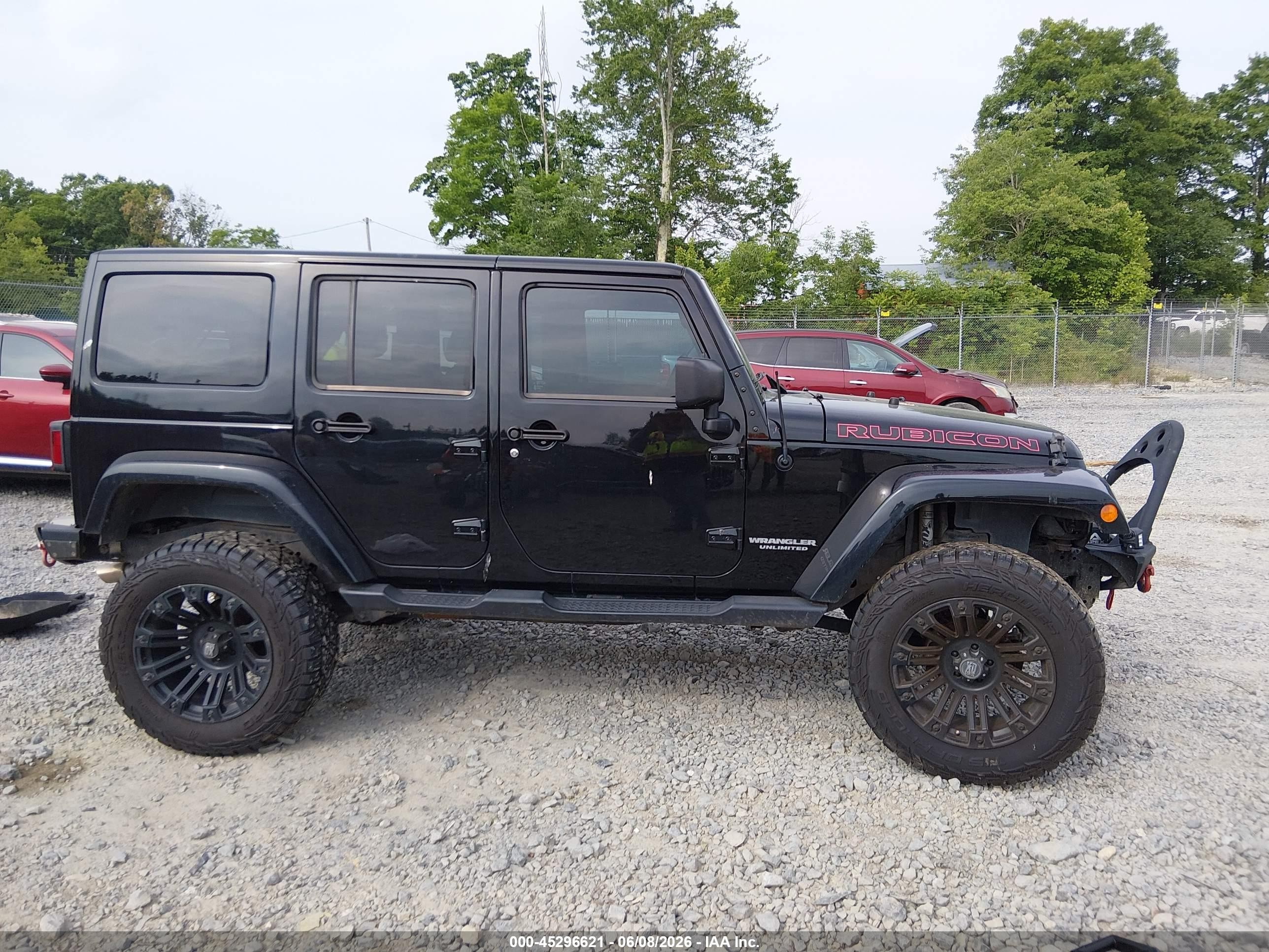 2014 Jeep Wrangler Unlimited Rubicon Black vin: 1C4BJWFG9EL296171