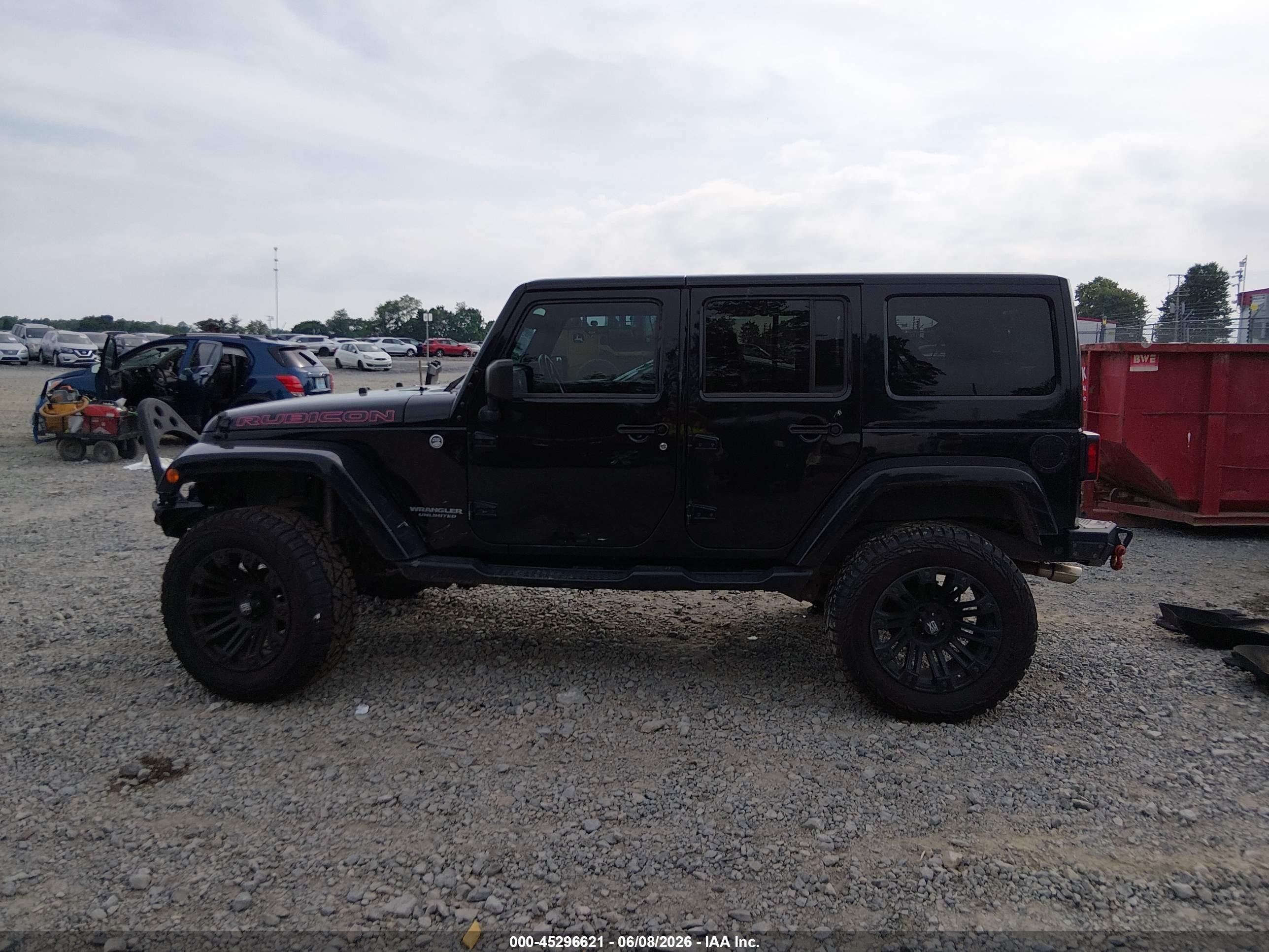 2014 Jeep Wrangler Unlimited Rubicon Black vin: 1C4BJWFG9EL296171