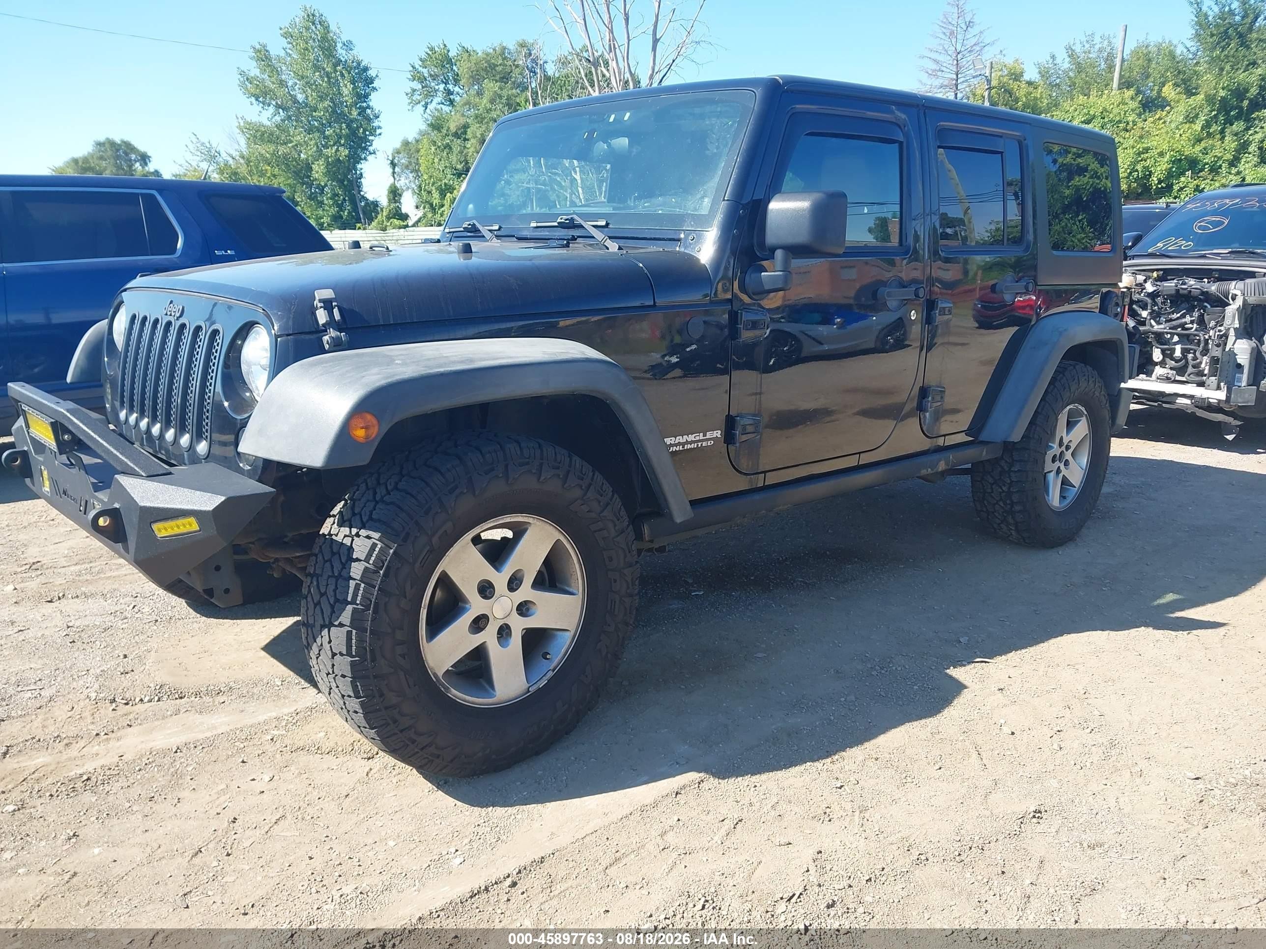 2012 Jeep Wrangler Unlimited Rubicon Black vin: 1C4BJWFGXCL125331