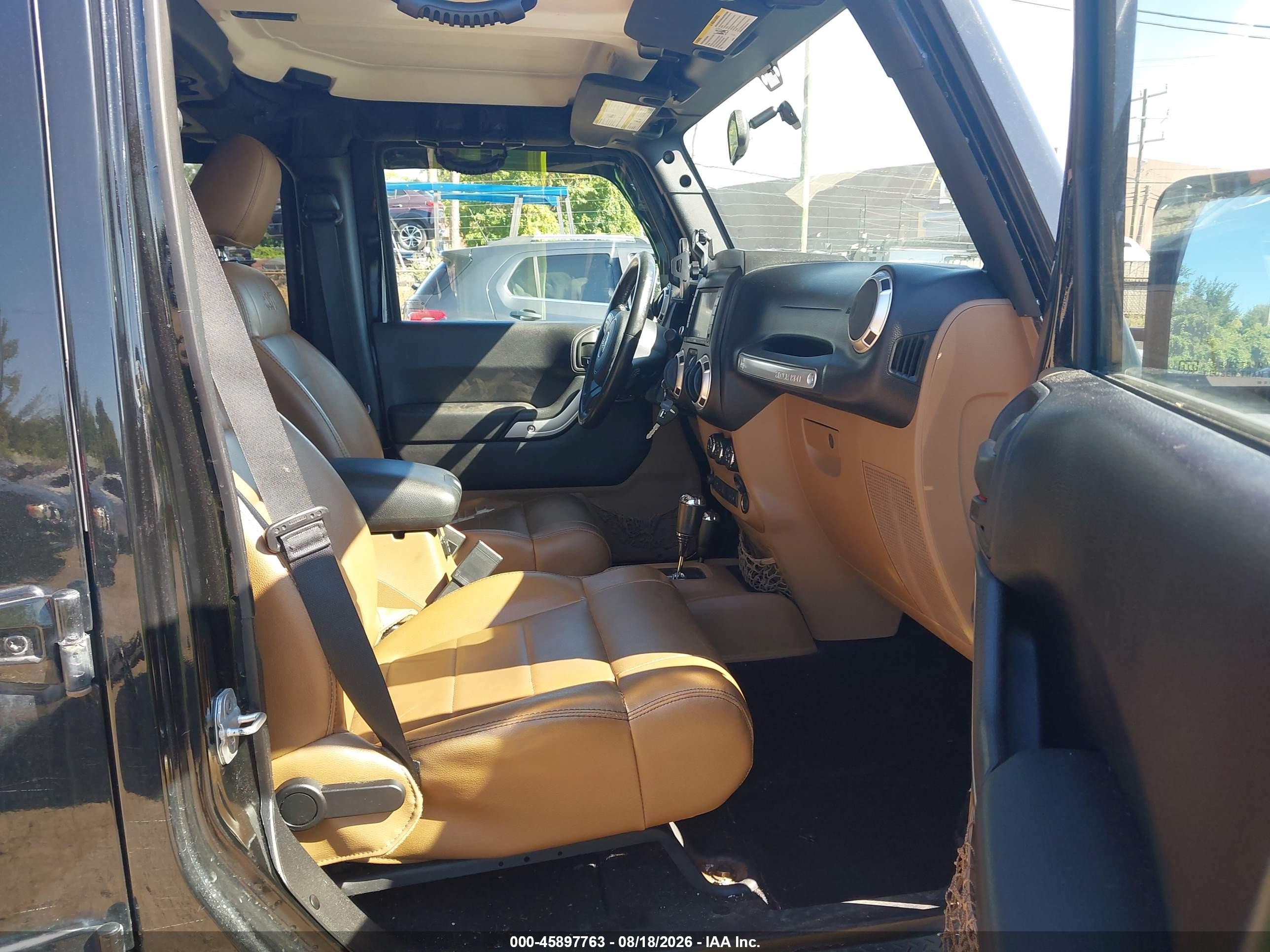 2012 Jeep Wrangler Unlimited Rubicon Black vin: 1C4BJWFGXCL125331