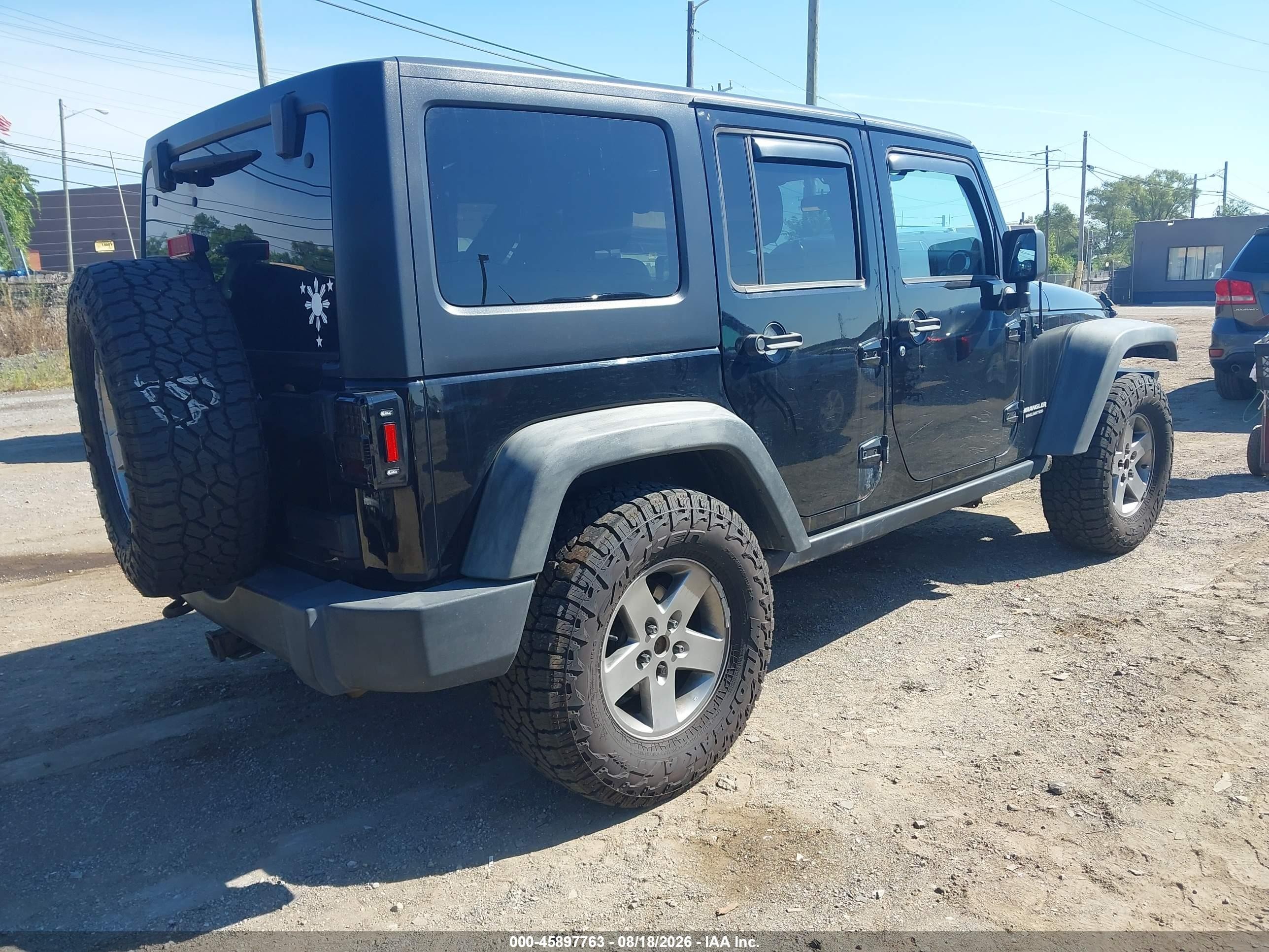 2012 Jeep Wrangler Unlimited Rubicon Black vin: 1C4BJWFGXCL125331