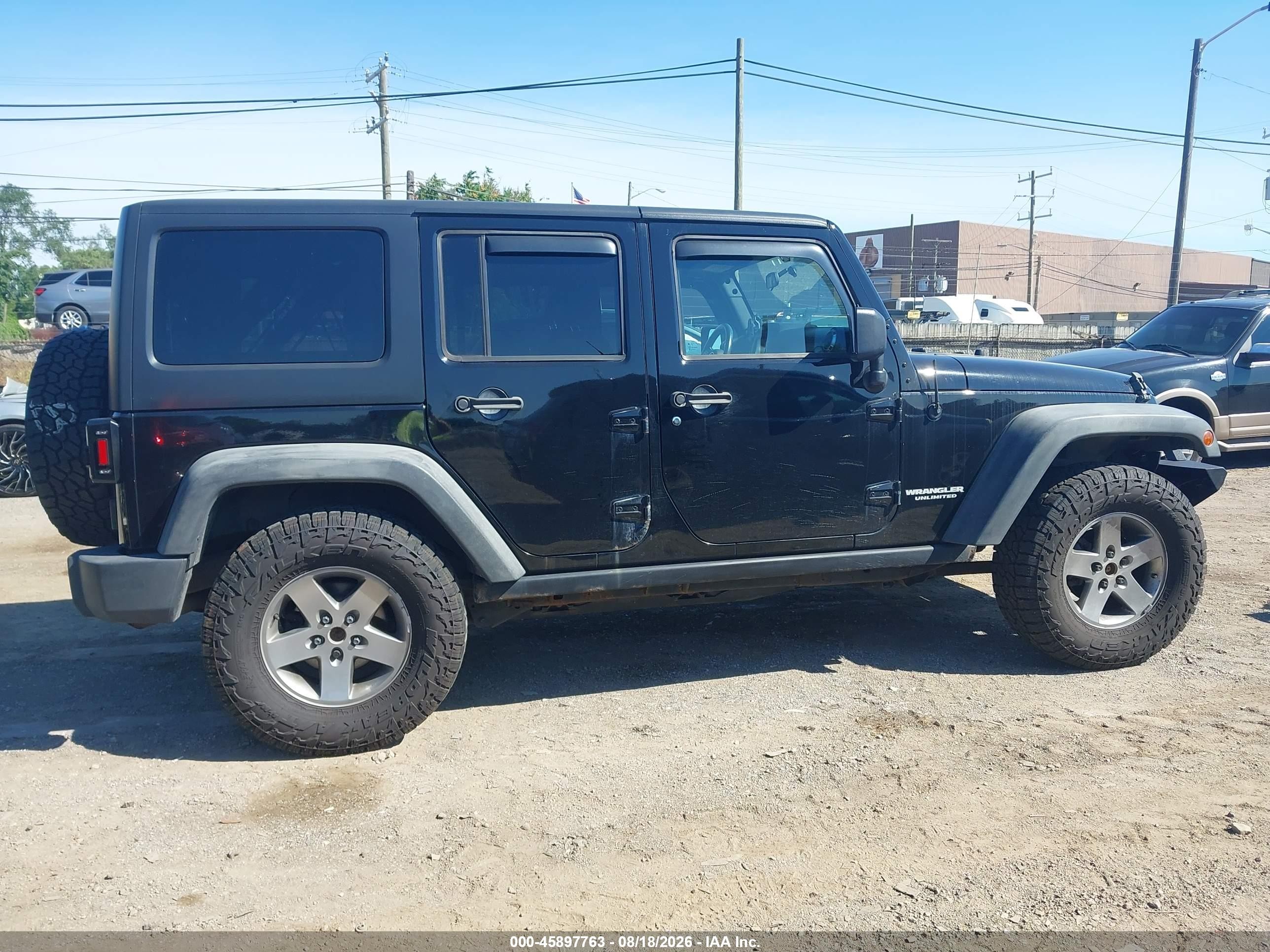 2012 Jeep Wrangler Unlimited Rubicon Black vin: 1C4BJWFGXCL125331
